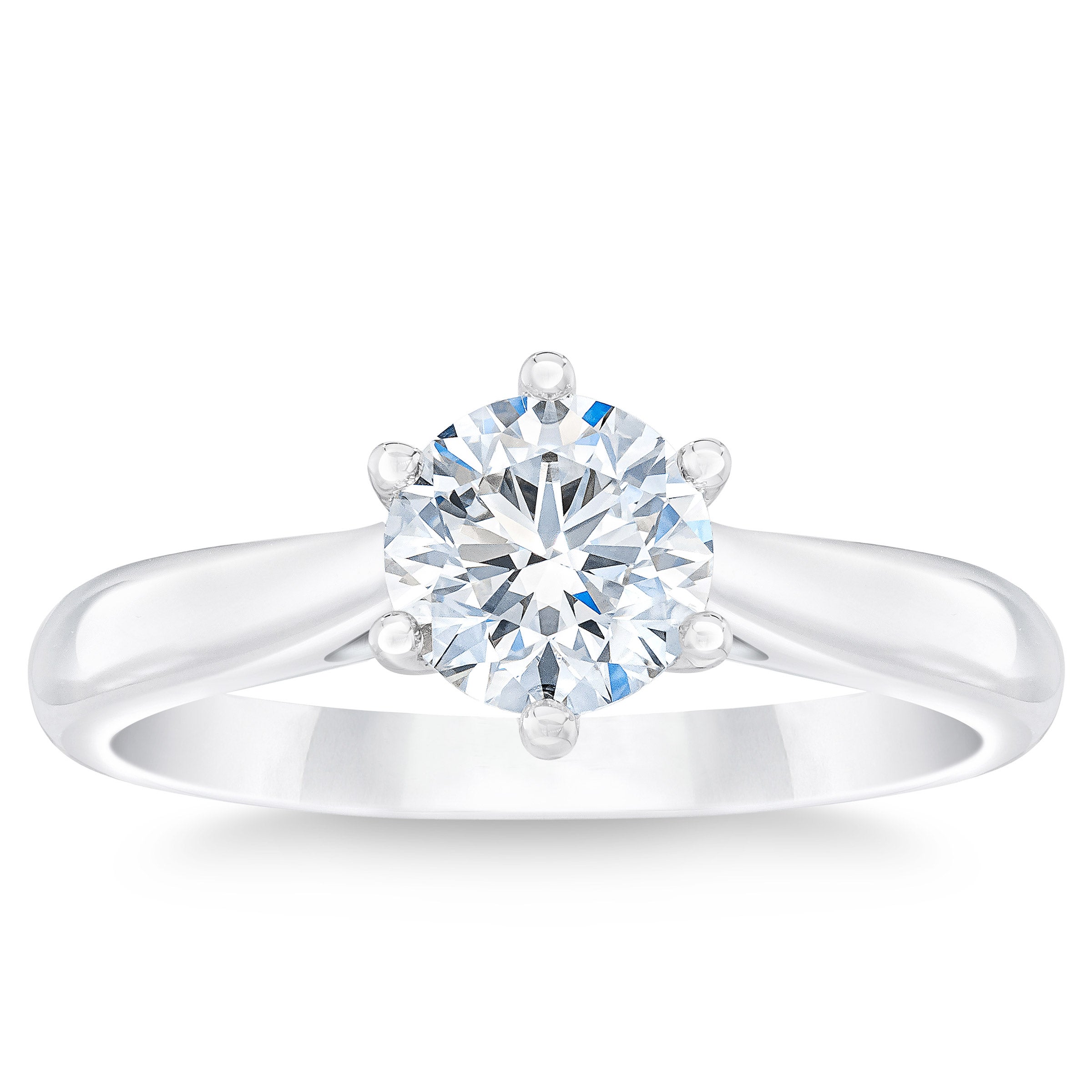 1.30CT ROUND BRILLIANT PLATINUM SOLITAIRE RING VVS2 ¨G¨ COLOR