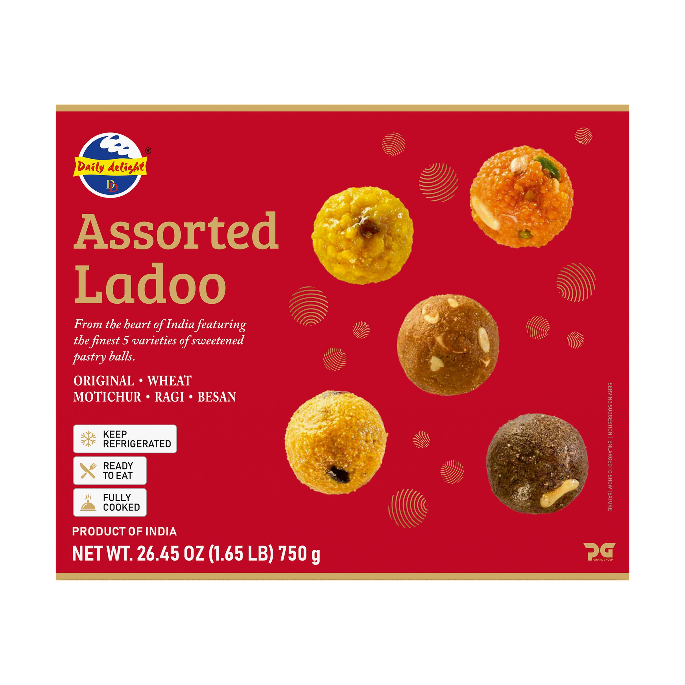 DAILY DELIGHT ASSORTED LADOO 26.45 OUNCES - Image 1