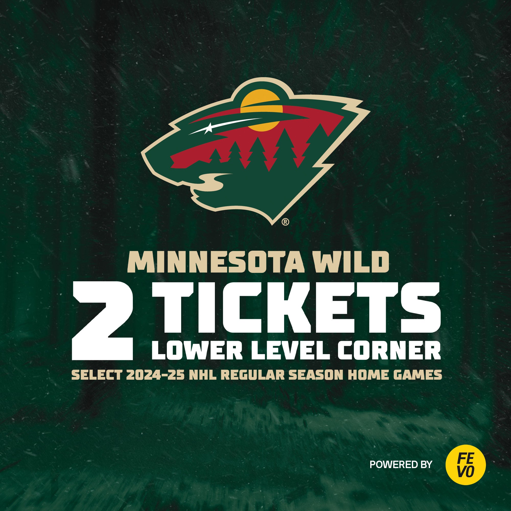 NHL-MINNESOTA WILD 2 LOWER LEVEL TICKETS ITEM IS NON-REFUNDABLE