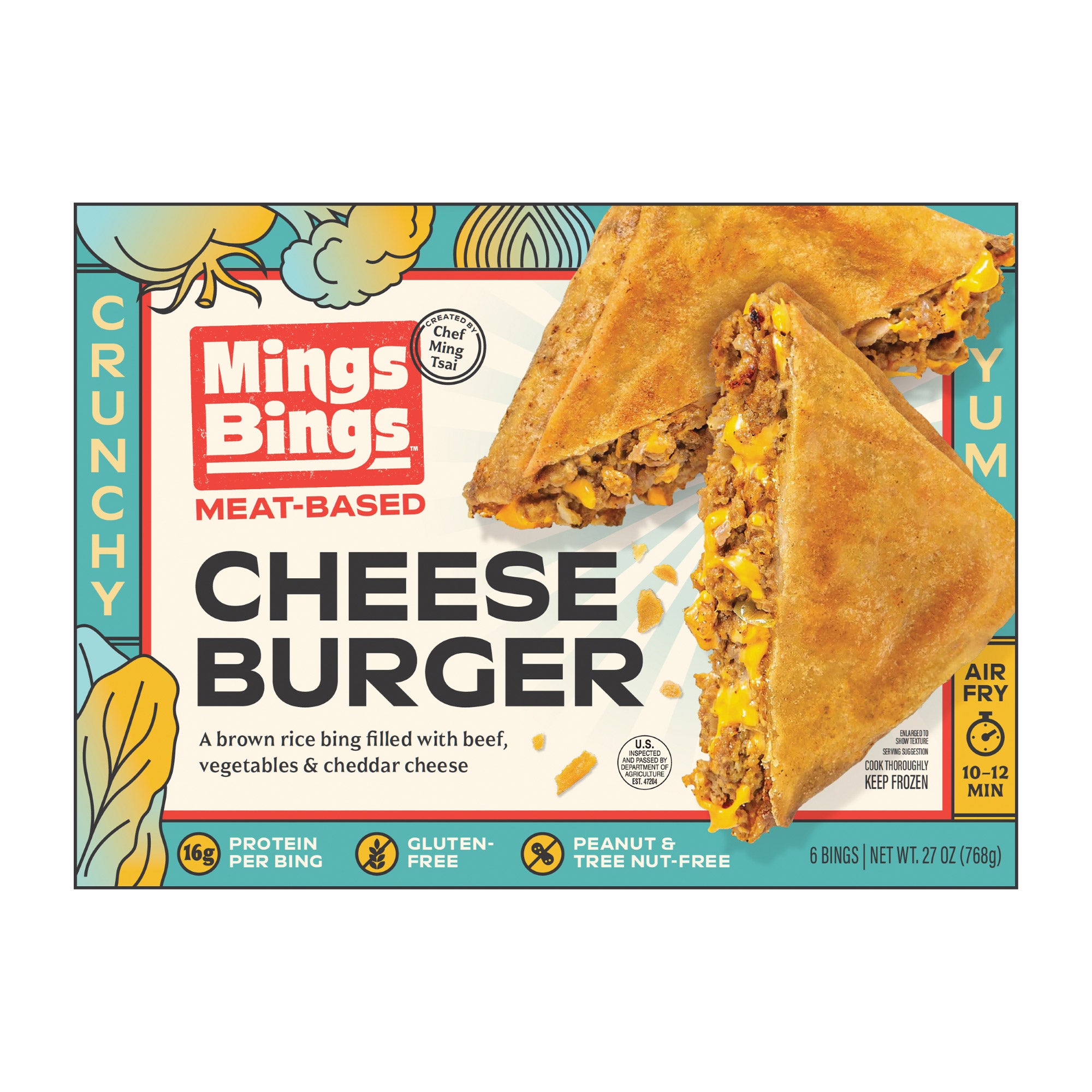 MINGS BINGS CHEESE BURGER 6 COUNT 27 OUNCES