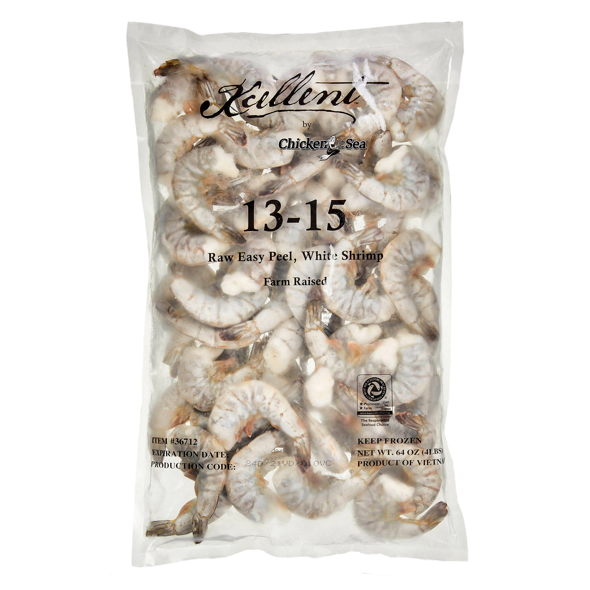 U-15 WHITE SHRIMP FARM RAISED PREVIOUSLY FROZEN PER LB