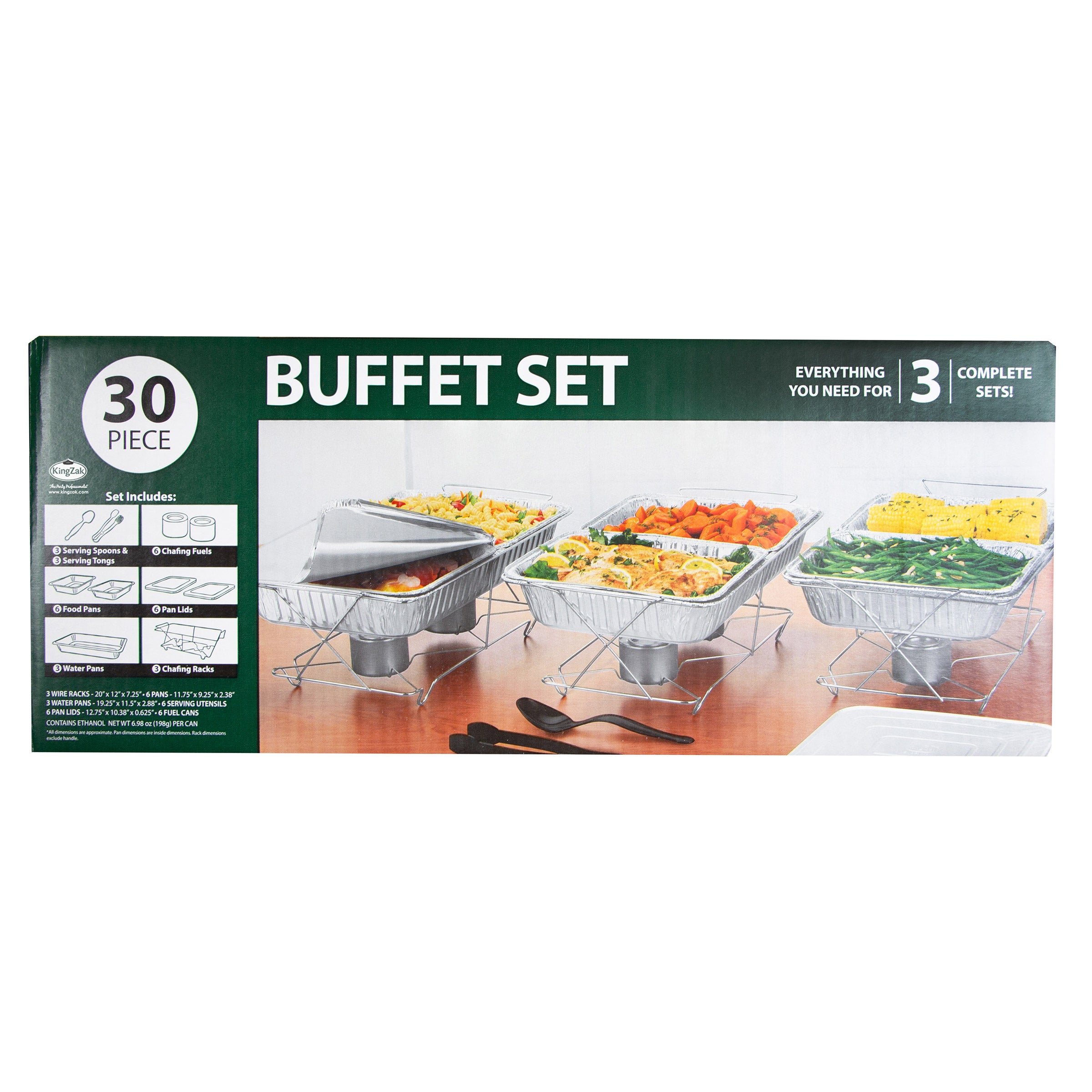 KING ZAK BUFFET SET 30 PIECE