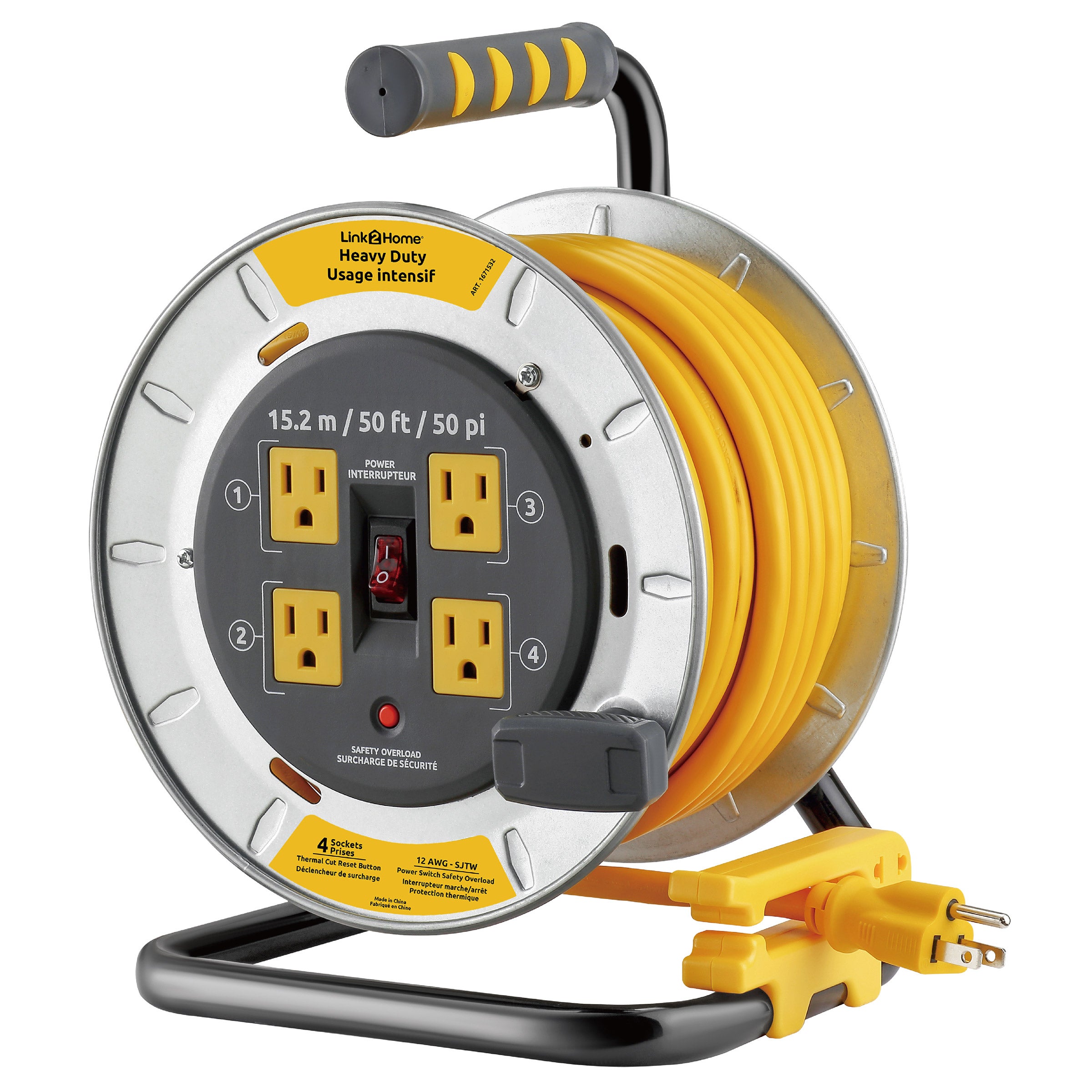LINK2HOME CORD REEL 50FT CABLE