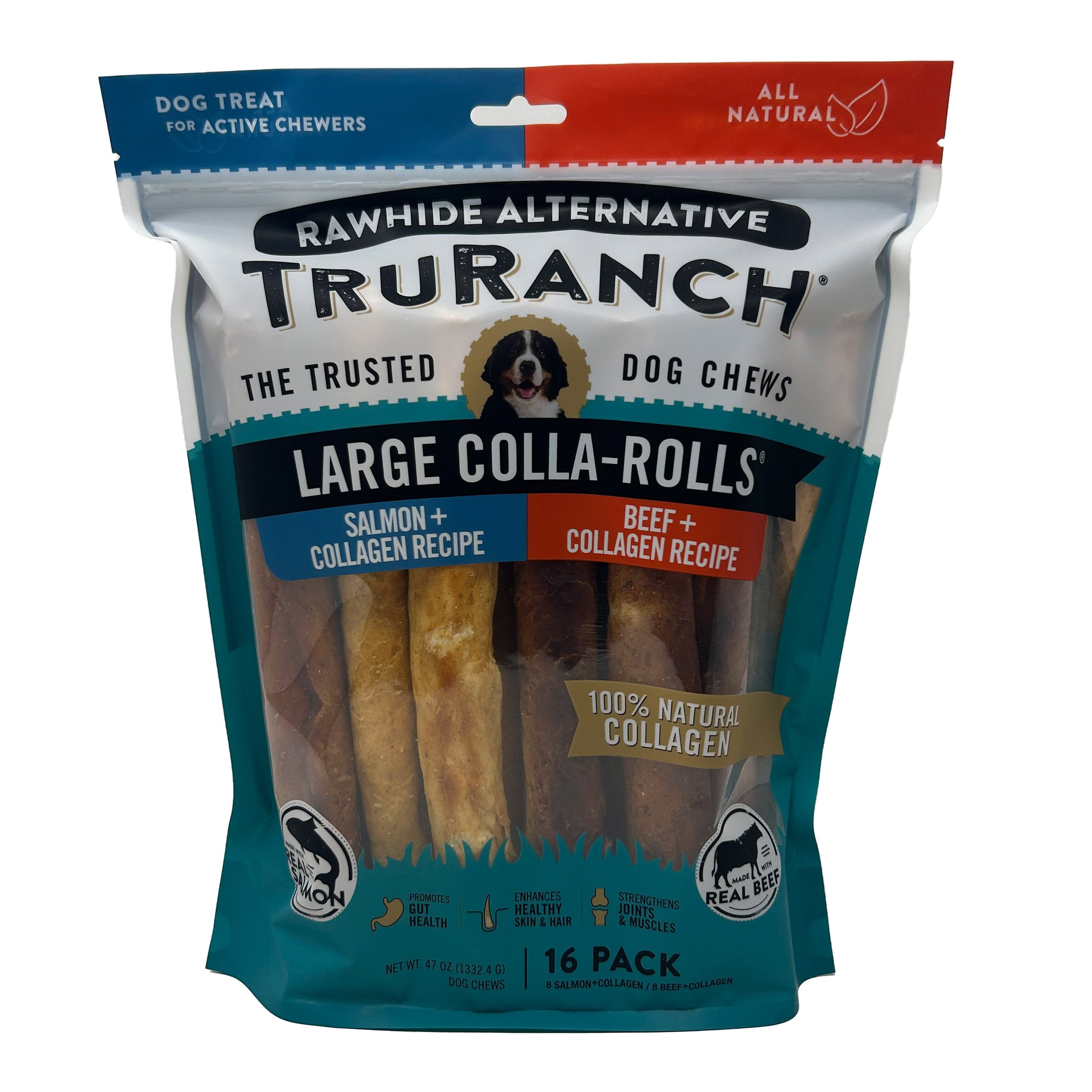 TRU RANCH SALMON AND BEEF HIDE FREE CHEW 2.8LBS - Image 1