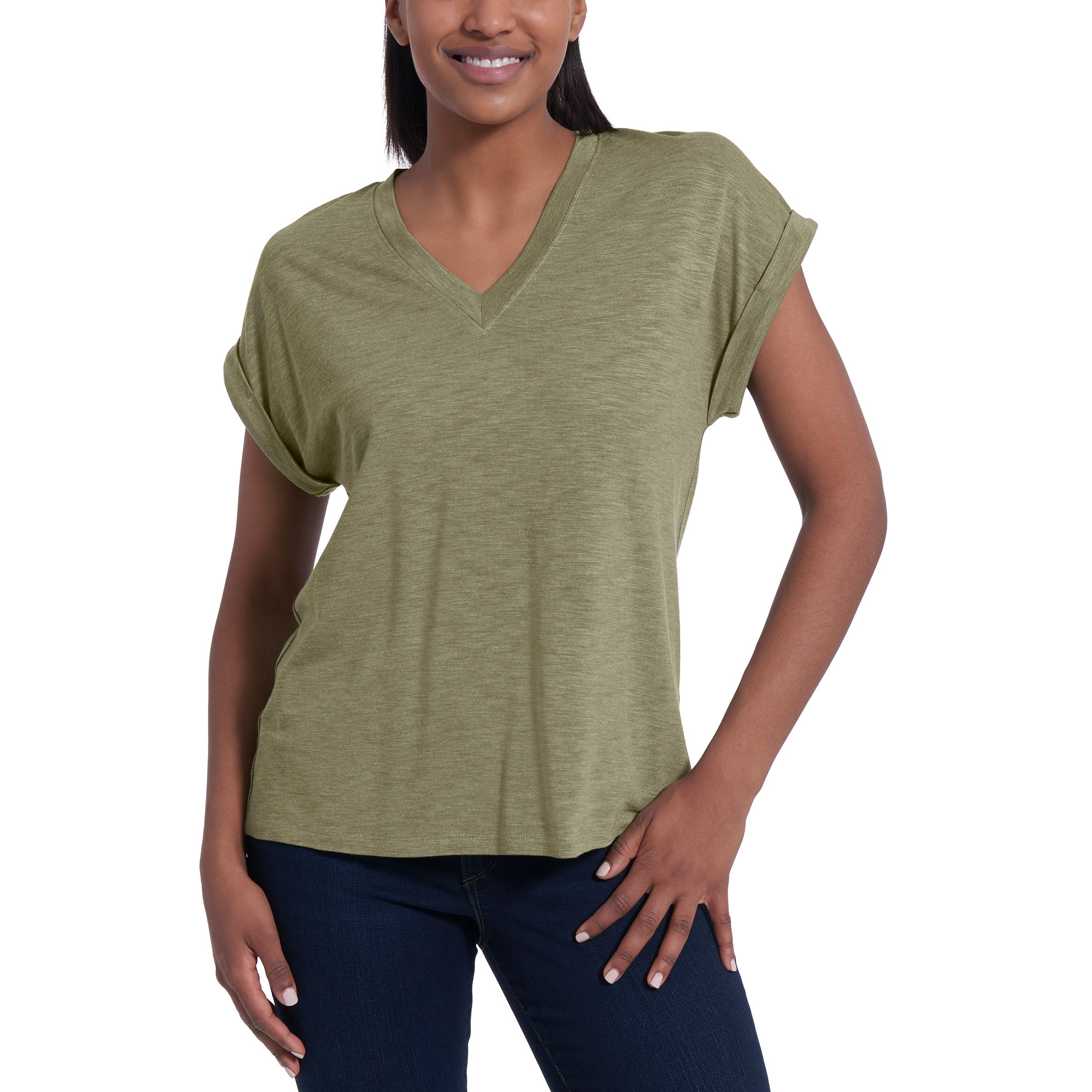 JESSICA SIMPSON LADIES V-NECK TOP - Image 1
