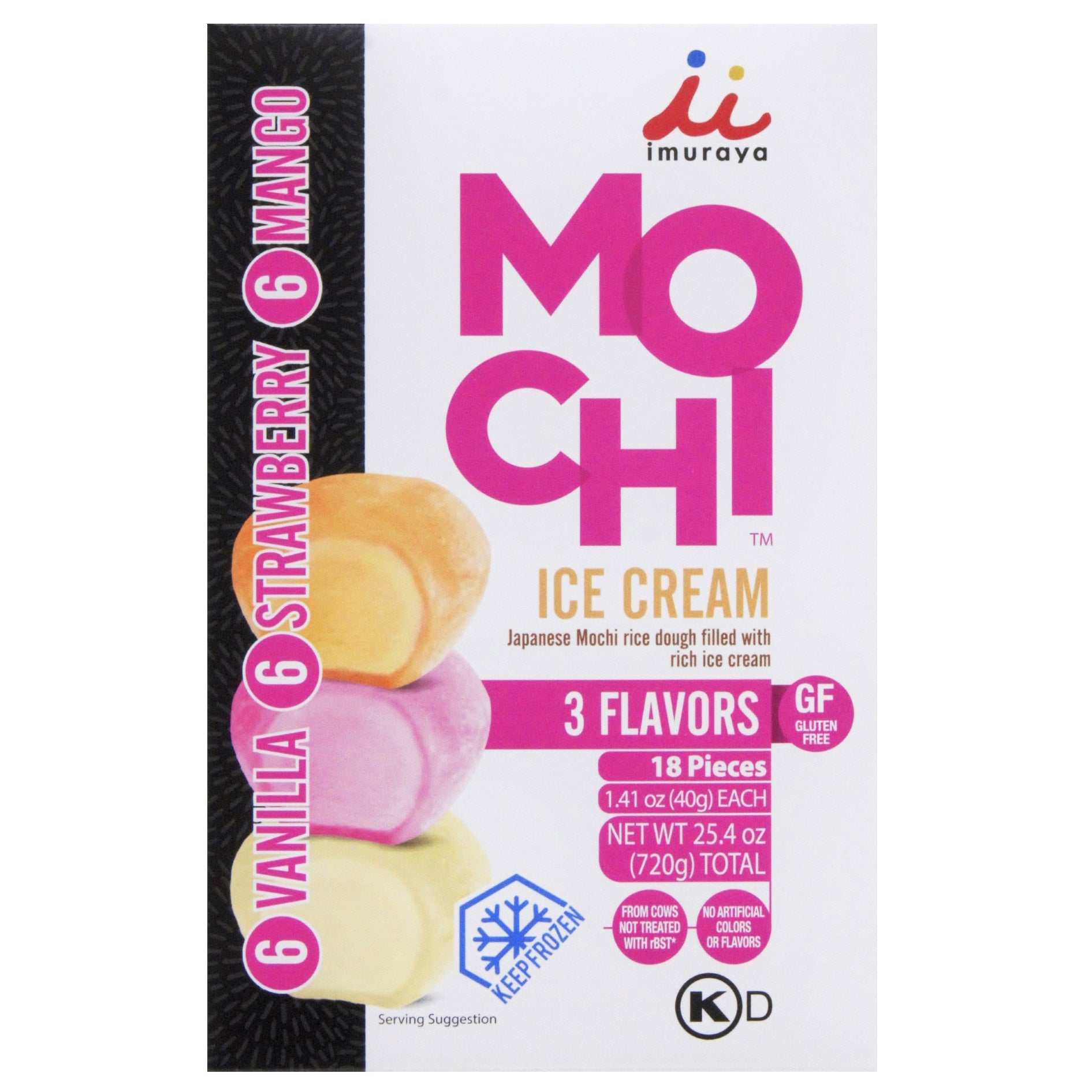 IMURAYA MOCHI ICE CREAM 18 COUNT 25.5 OUNCES - Image 1