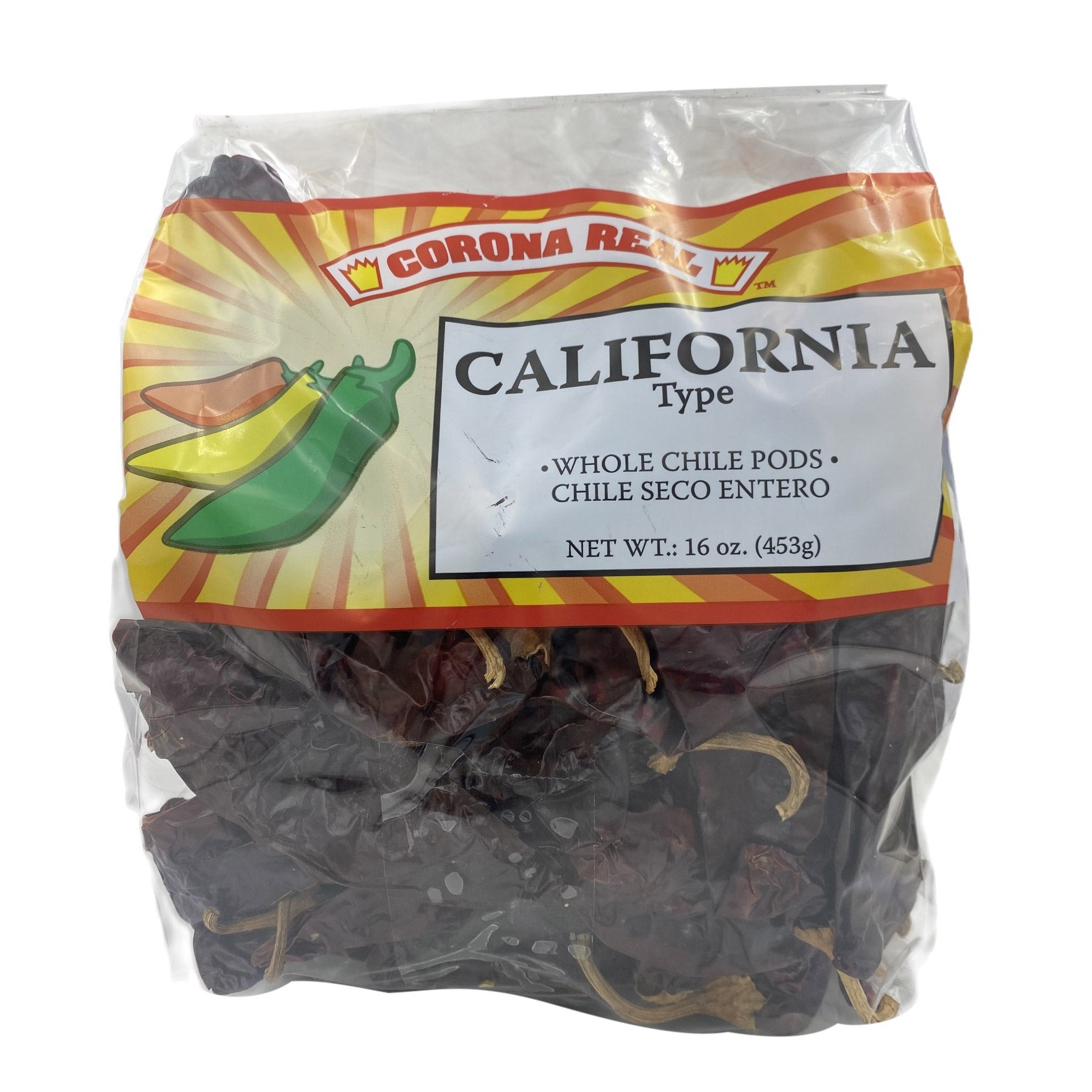 CORONA REAL CALIFORNIA CHILE PODS 2 BAGS 16 OUNCES EACH - Image 1