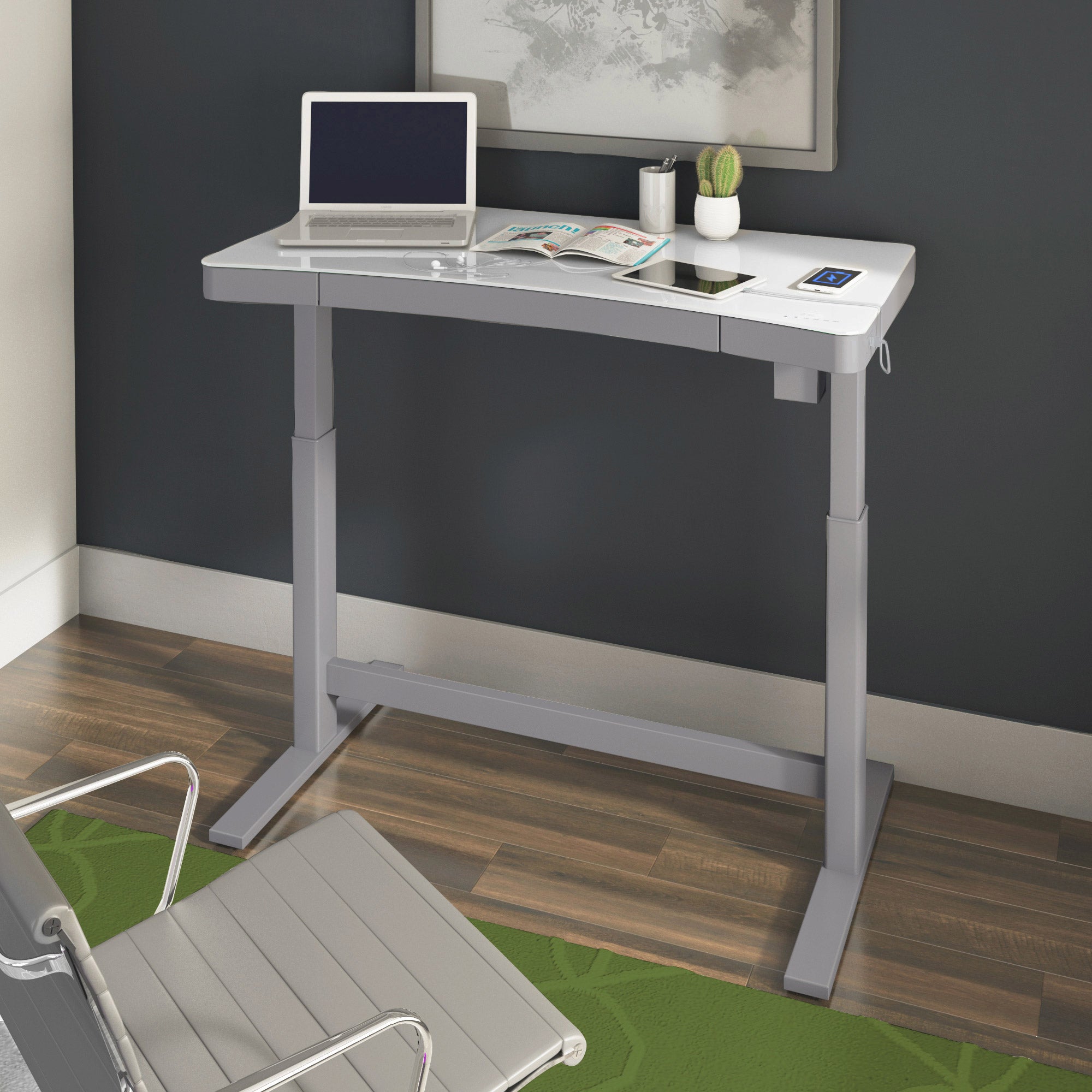 TRESANTI ADJUSTABLE HEIGHT SIT/STAND TECH DESK