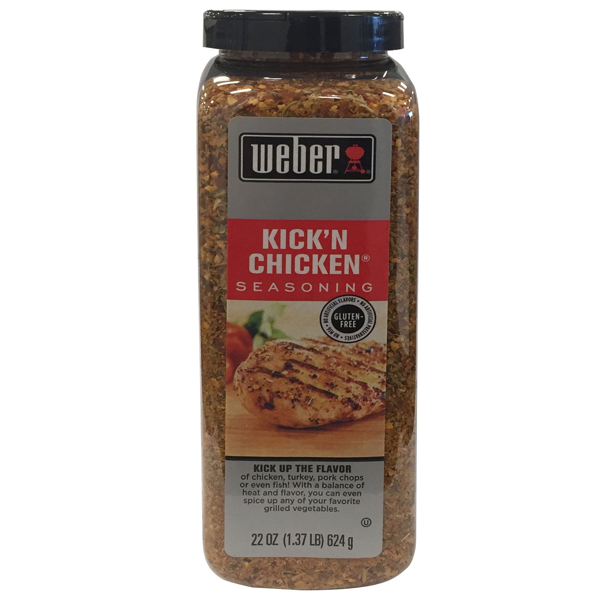 WEBER GRILL KICK'N CHICKEN SEASONING 22 OUNCE CONTAINER