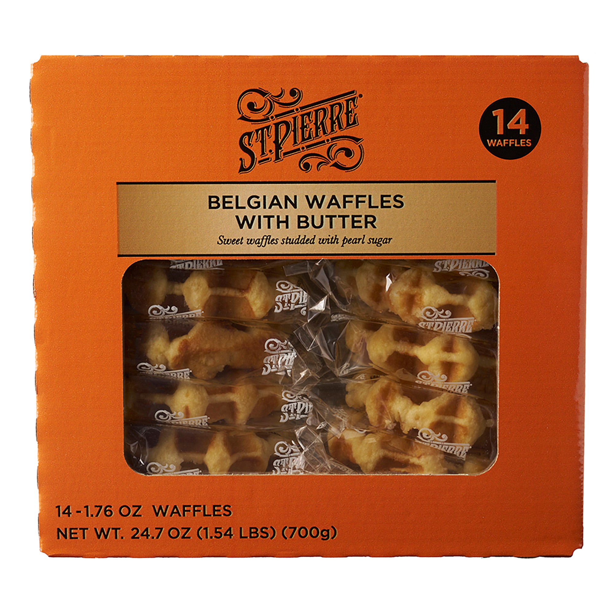 ST. PIERRE BELGIAN WAFFLES 14/1.76 OUNCE WAFFLES