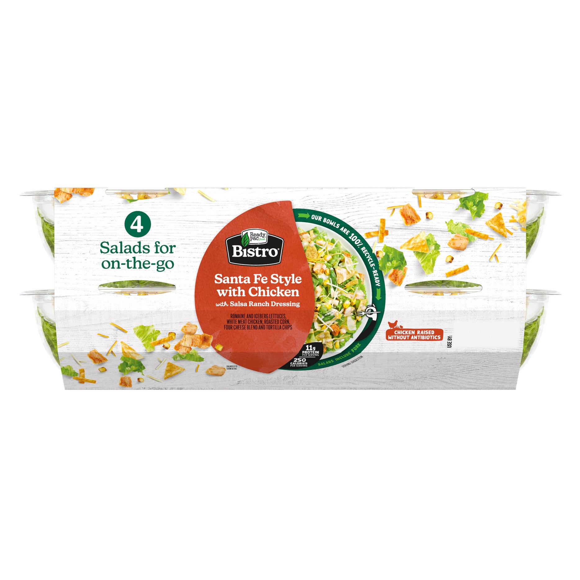 READY PAC ABF CHICKEN SANTA FE SALAD 4 - 6.25 OZ