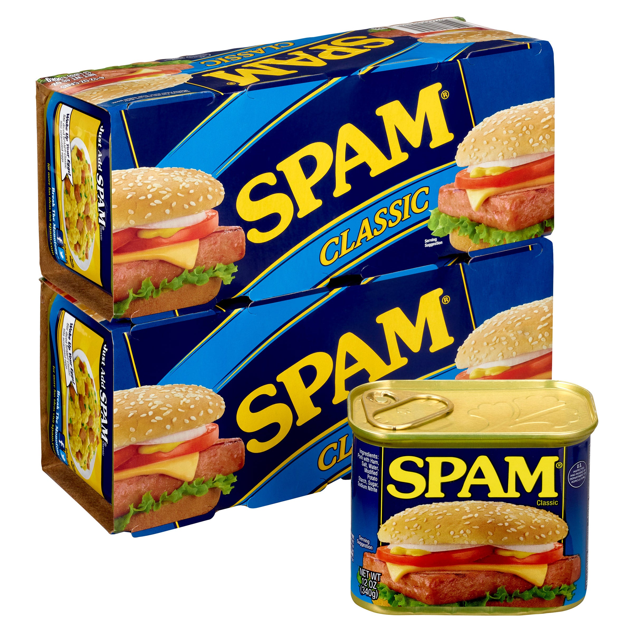 HORMEL SPAM CLASSIC 8 PACK 12 OUNCES EACH - Image 1