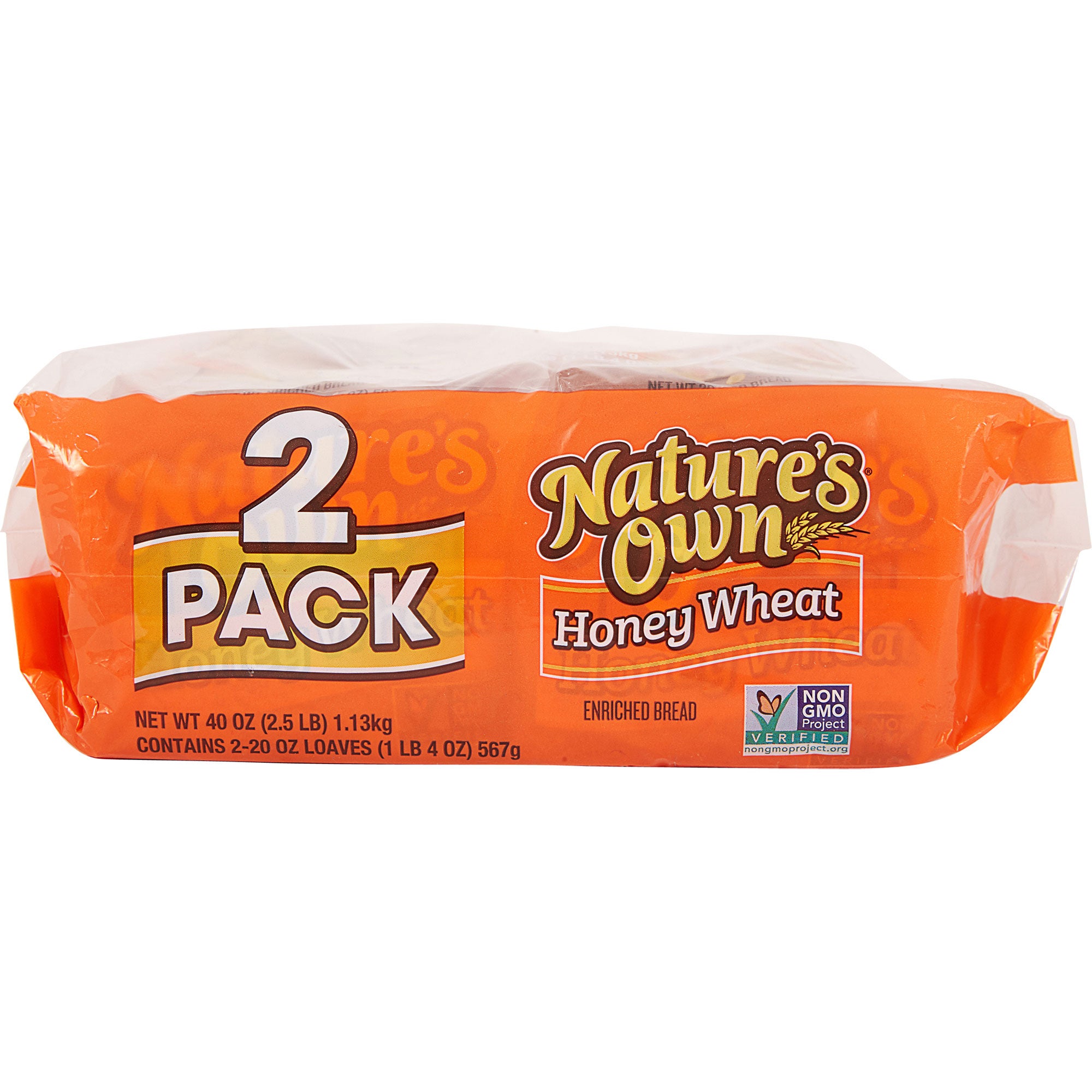 NATURE'S OWN HONEY WHEAT BREAD 2/20 OZ (2.5 LBS)