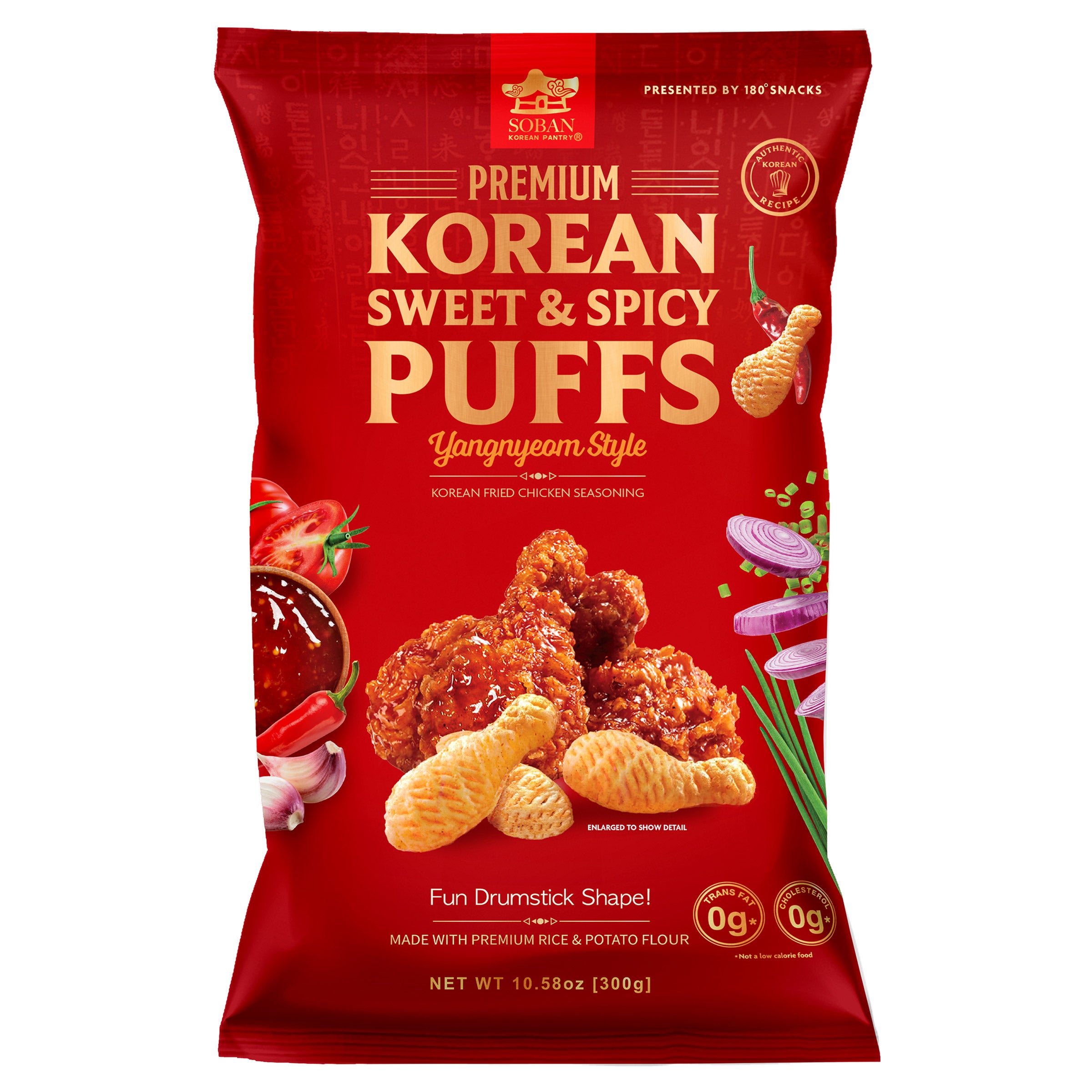 180 SNACKS SWEET & SPICY PUFFS 10.58 OZ (0.66 LBS)