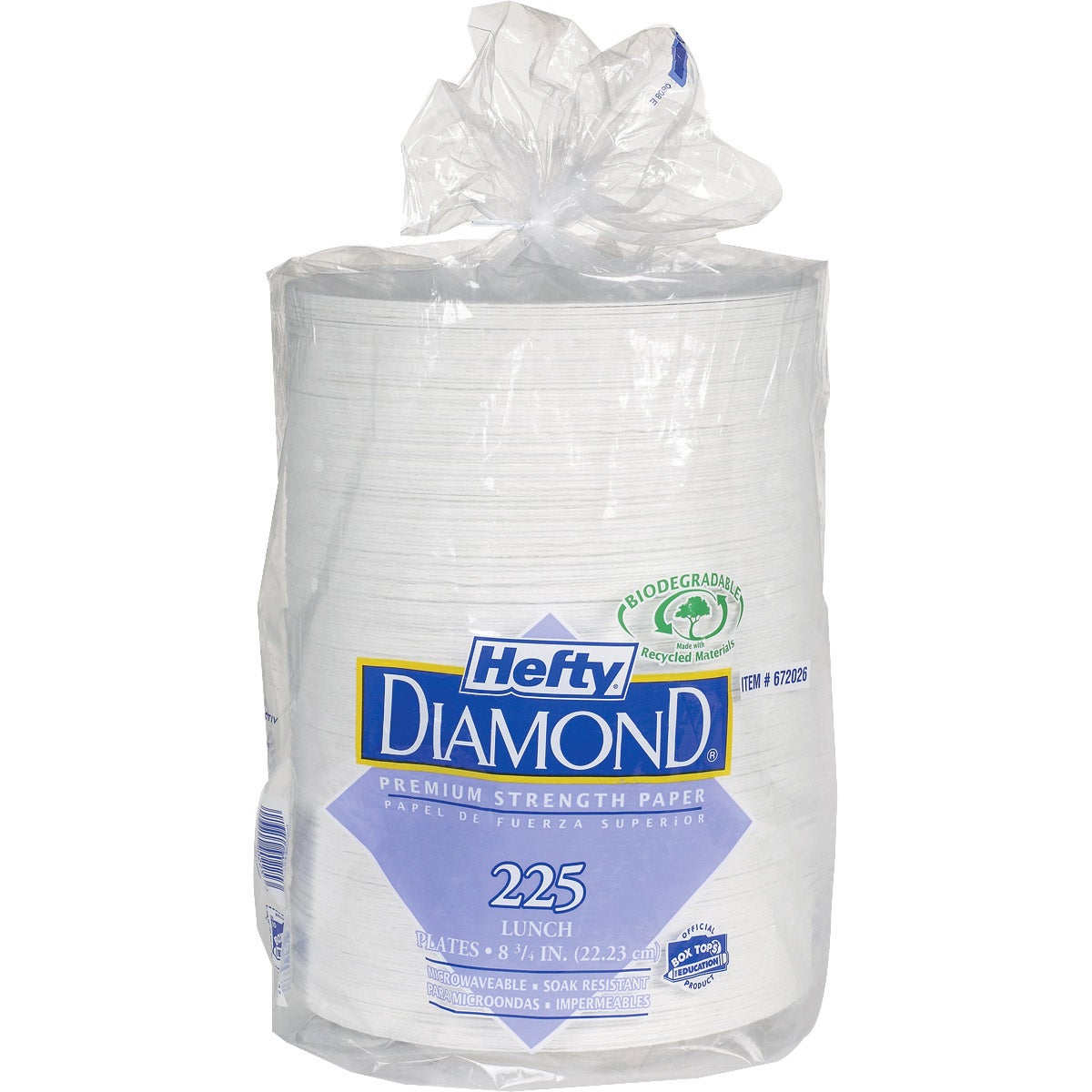 DIAMOND 8-3/4¨ LUNCH PLATE 225 CT - Image 1