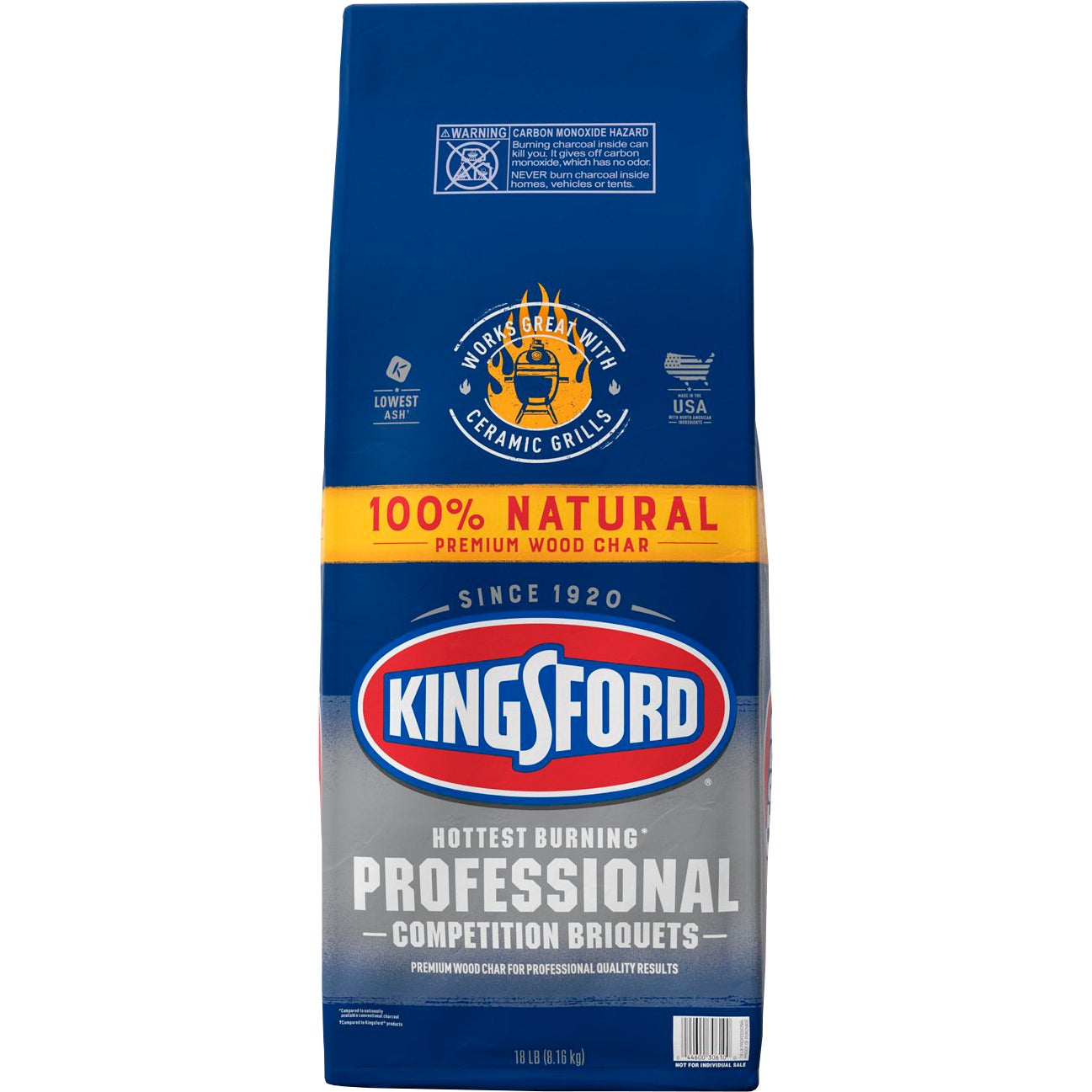 KINGSFORD PROFESSIONAL COMPETITION BRIQUETS 2/18 LB BAGS - Image 1