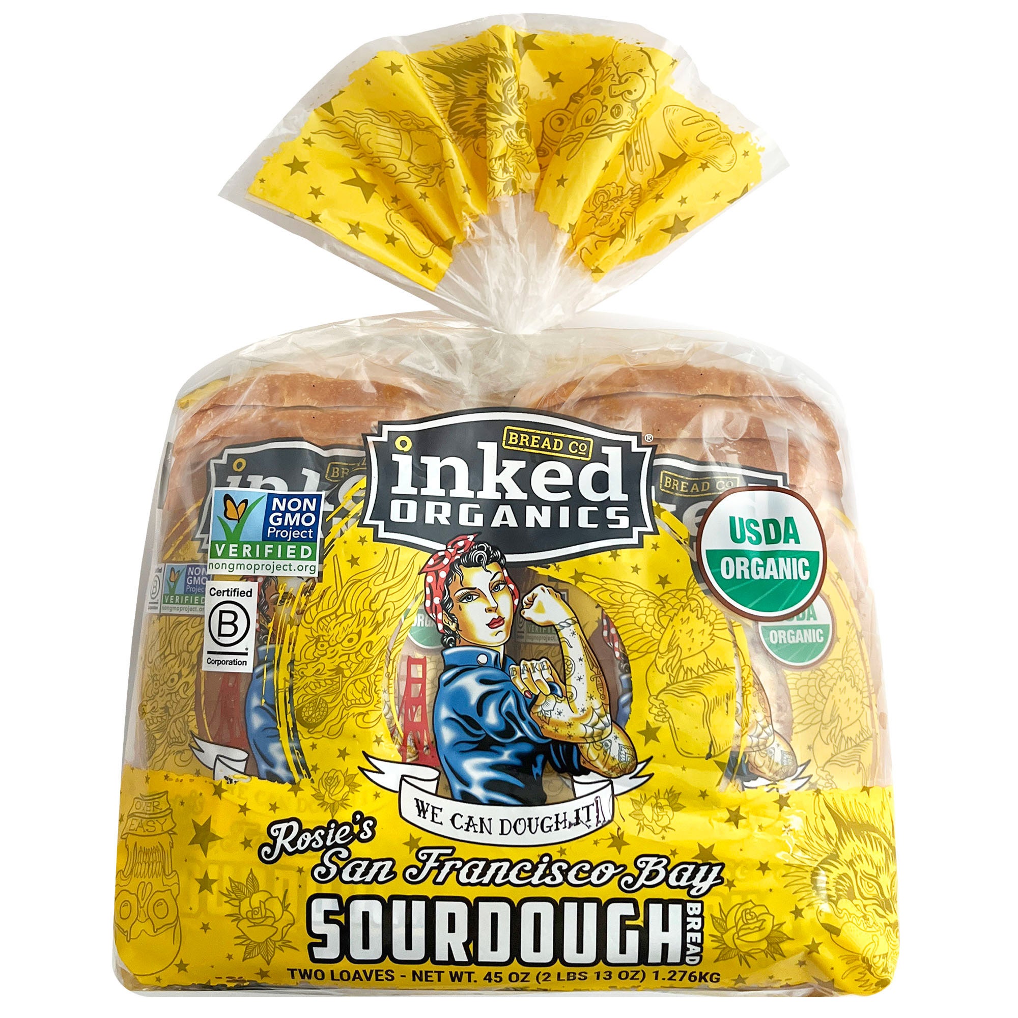 ORGANIC INKED BREAD SLICED SOURDOUGH 2 PACK 22.5 OUNCES EA