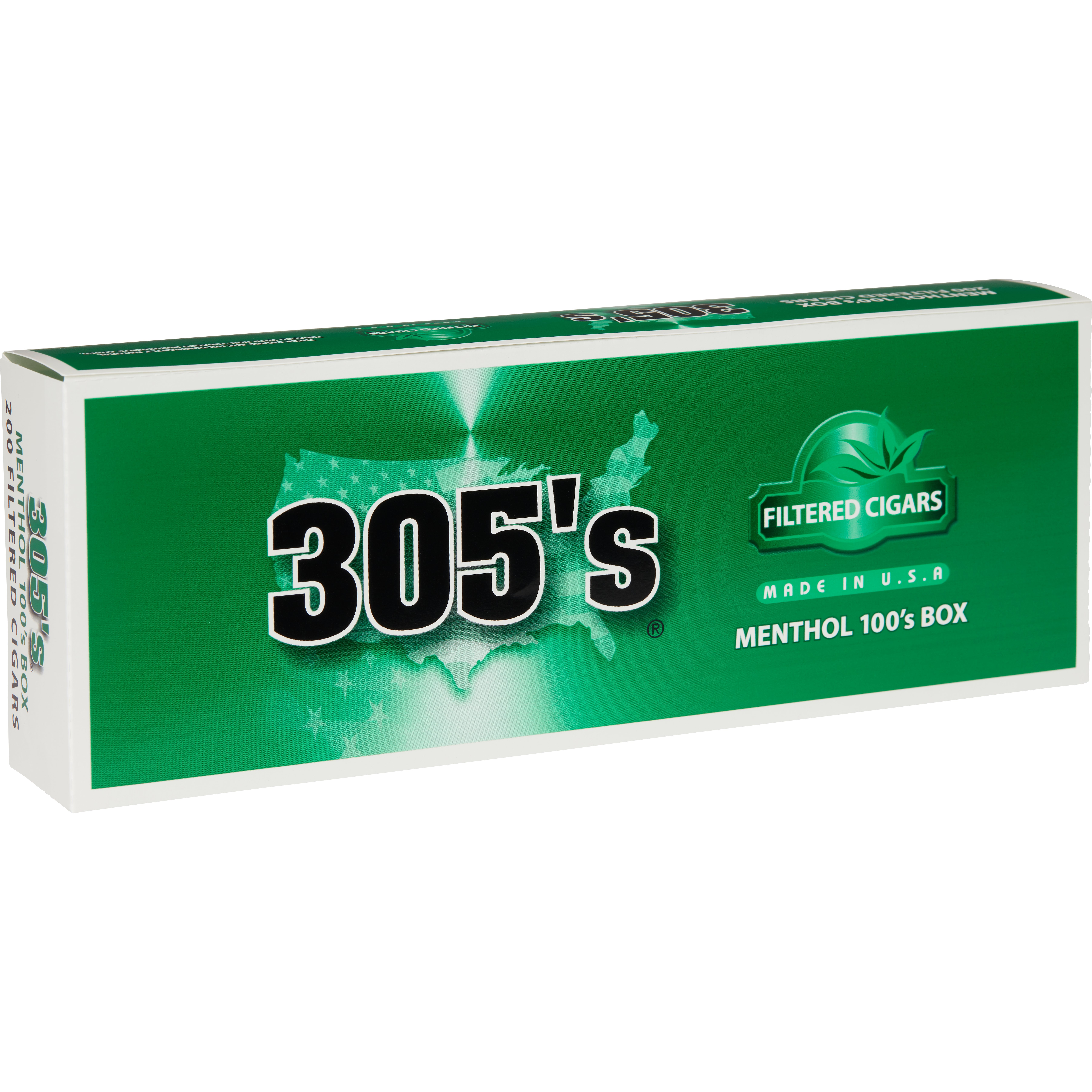 305'S FILTERED CIGAR 10/20CT MENTHOL 100'S