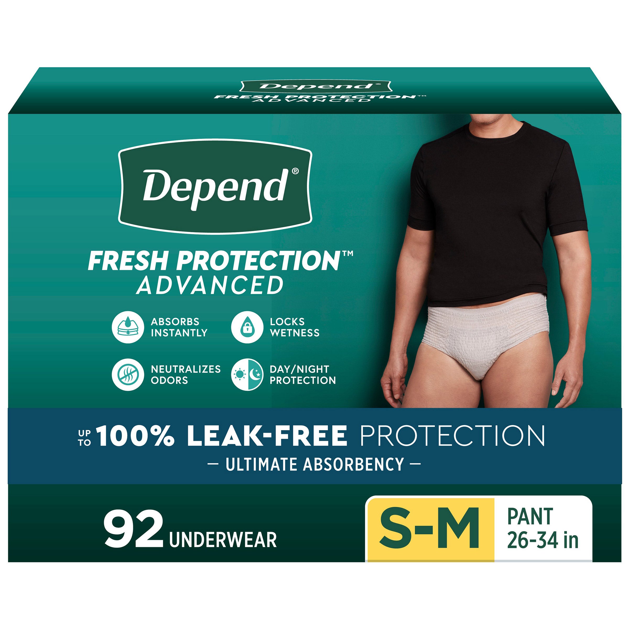 DEPEND ULTIMATE UNDERWEAR MENS SM/MED 92 CT - Image 1