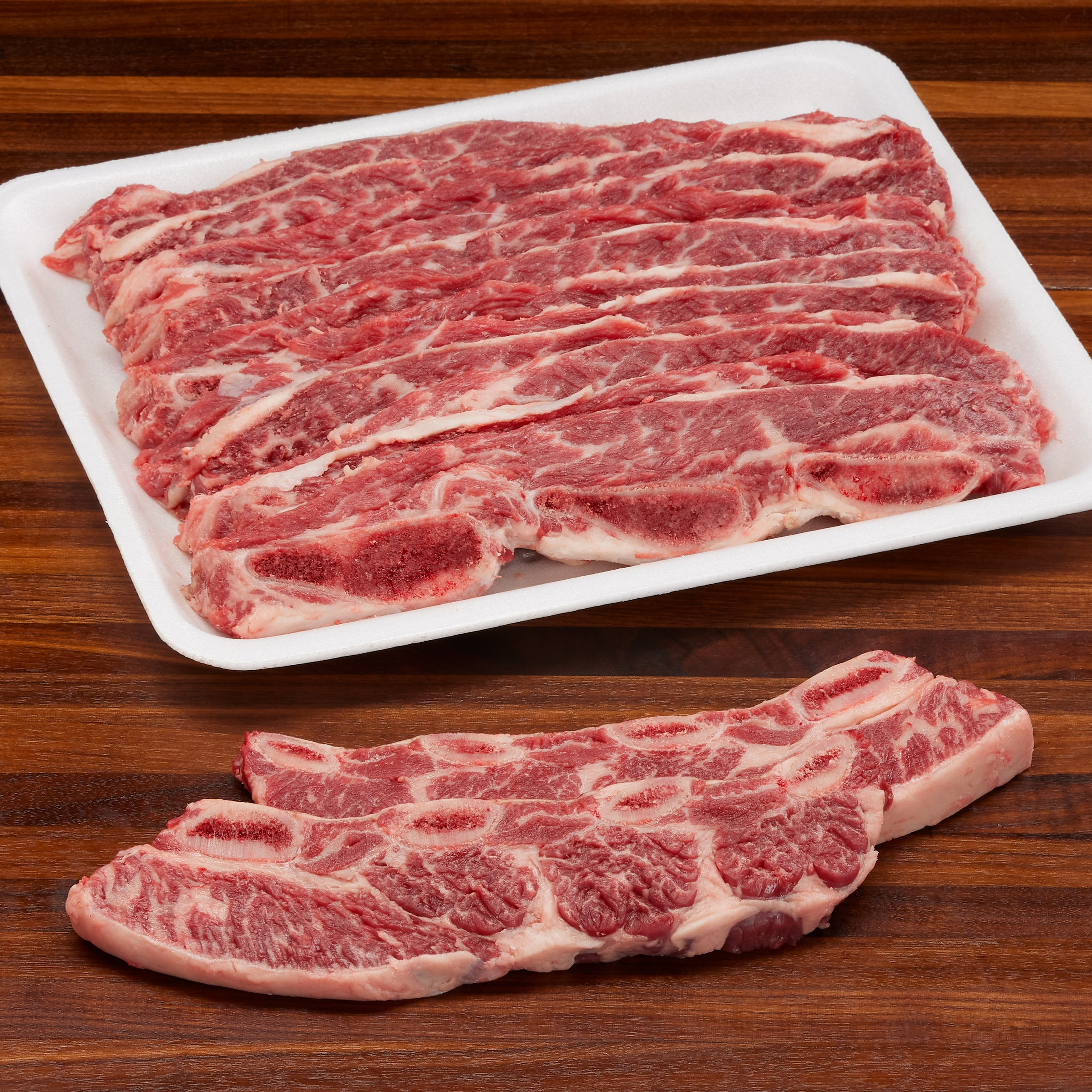 BEEF CHUCK SHORT RIBS THIN CUT BONE-IN USDA PRIME PER LB - Image 1