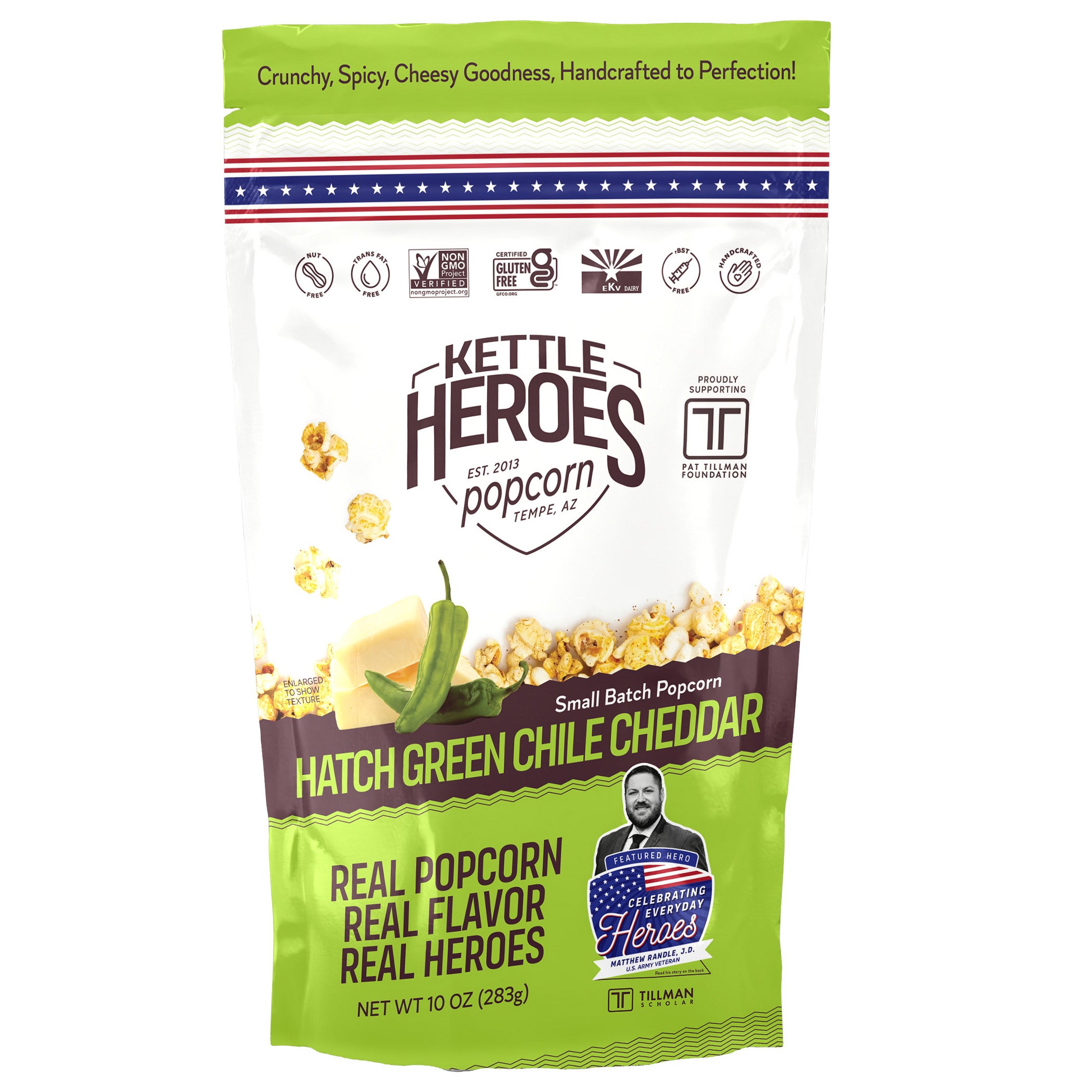 KETTLE HEROES HATCH CHILE CHEDDAR KETTLE CORN 10OZ - Image 1