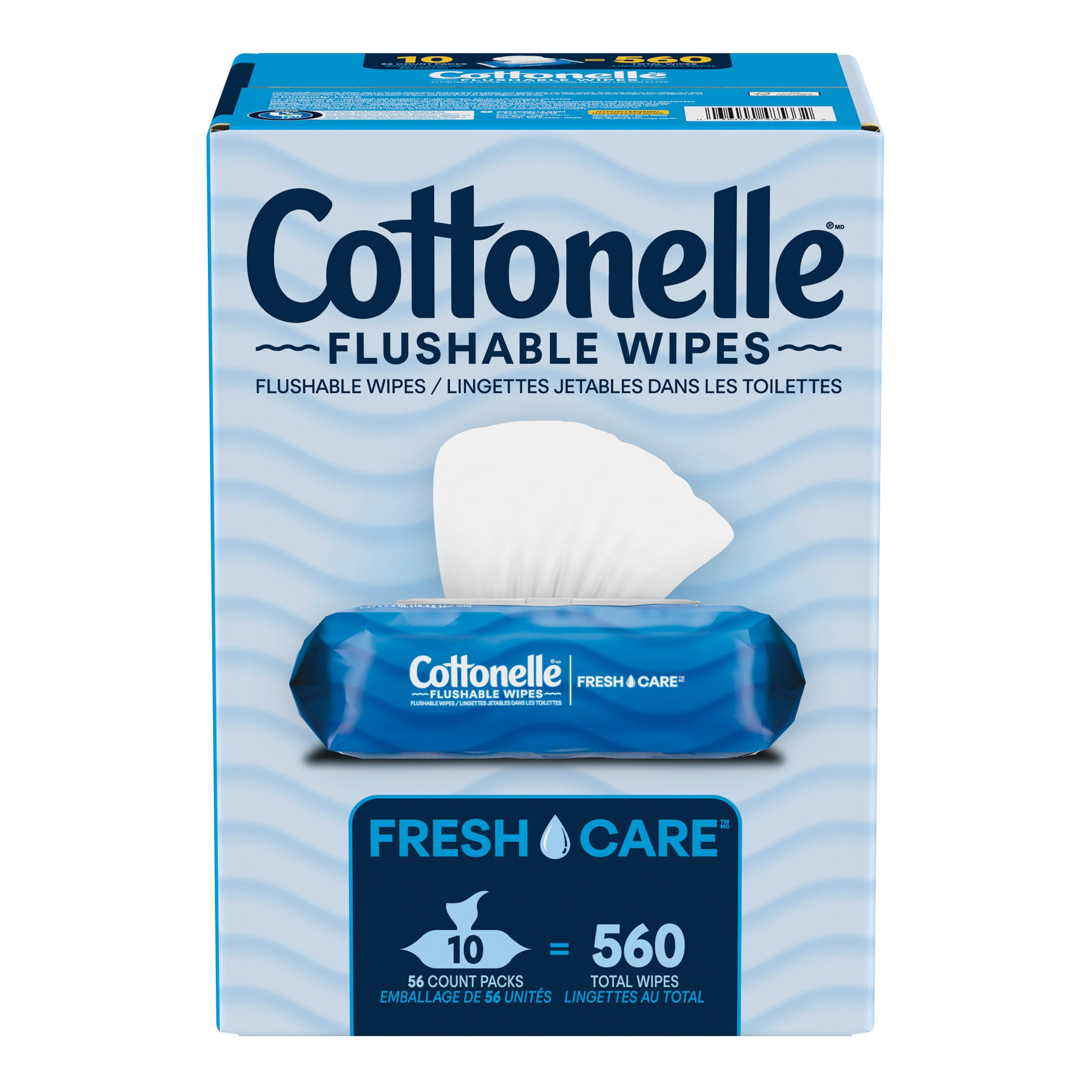 COTTONELLE FLUSHABLE WIPES 560 COUNT
