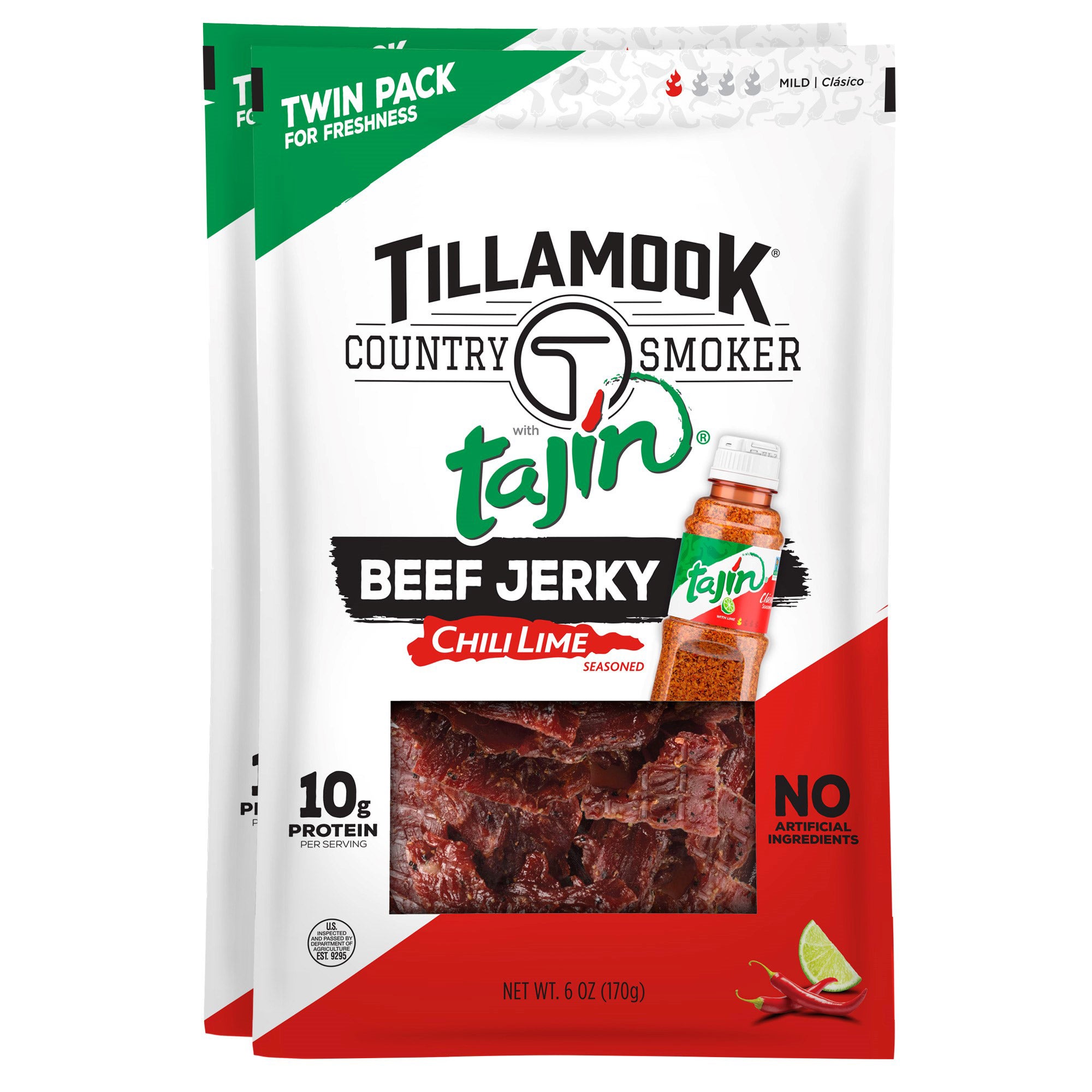 TILLAMOOK TAJIN BEEF JERKY 12 OZ - Image 1