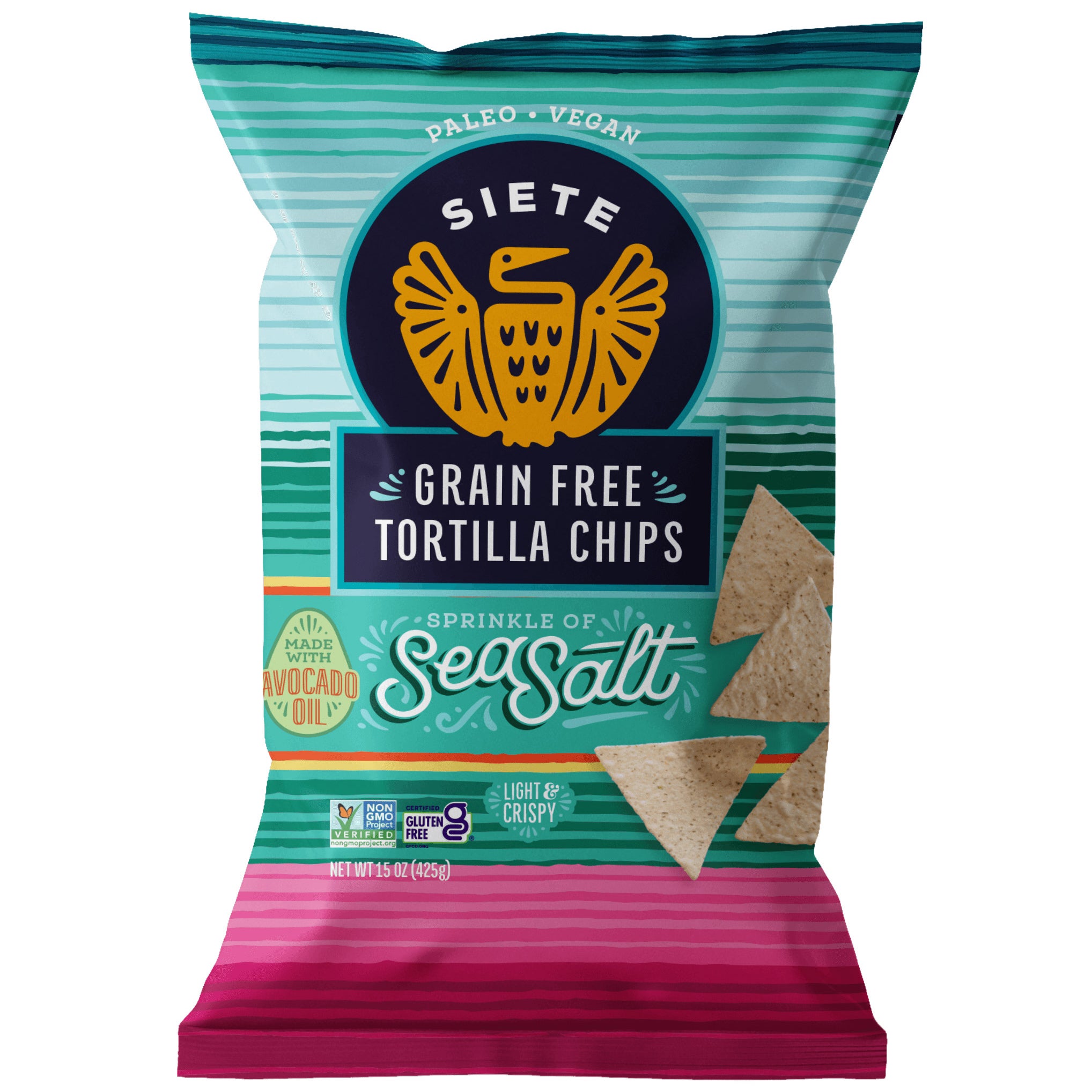 SIETE SEA SALT TORTILLA CHIP 15 OZ (0.93 LBS) - Image 1