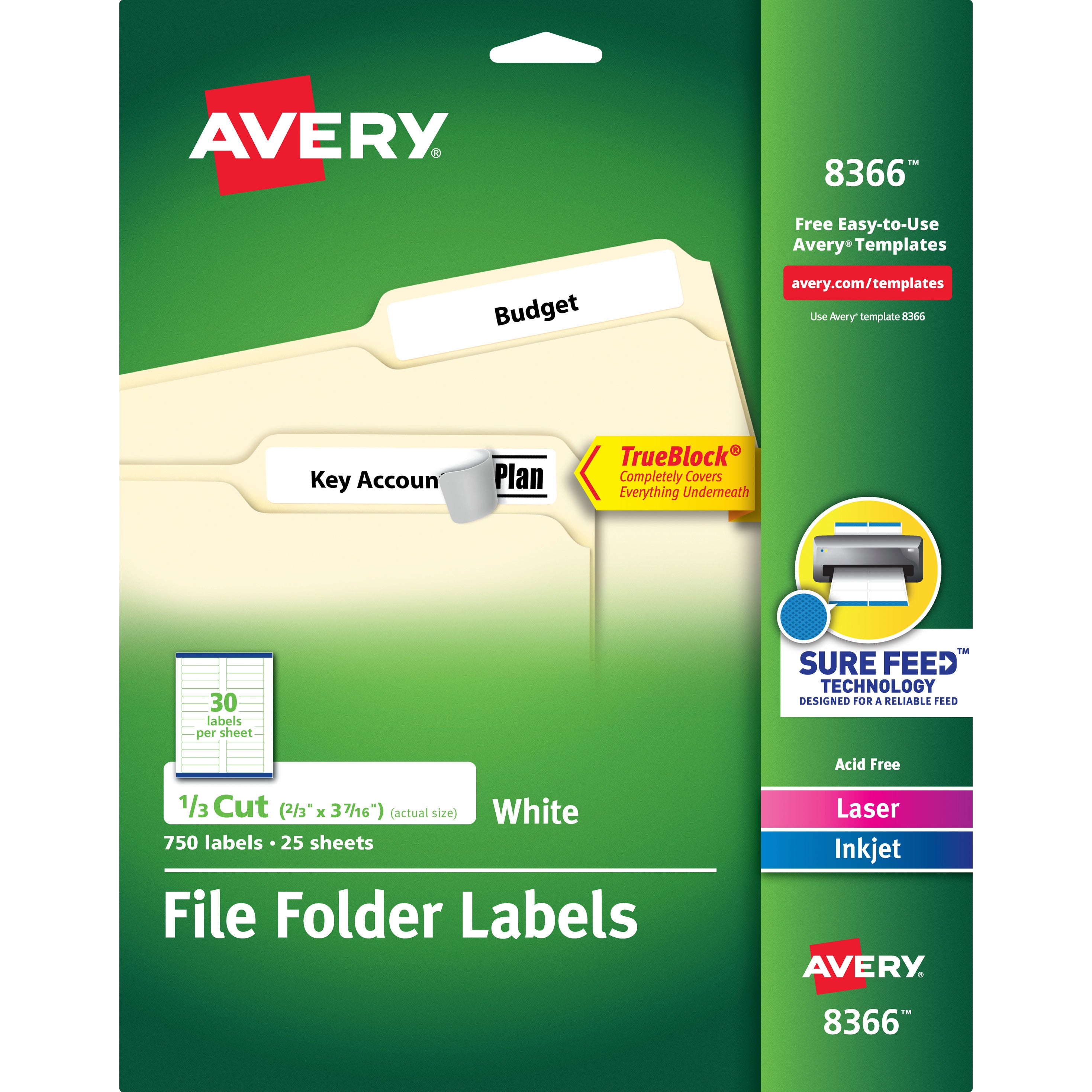LABEL,WHITE,INKJET,FFL - Image 1
