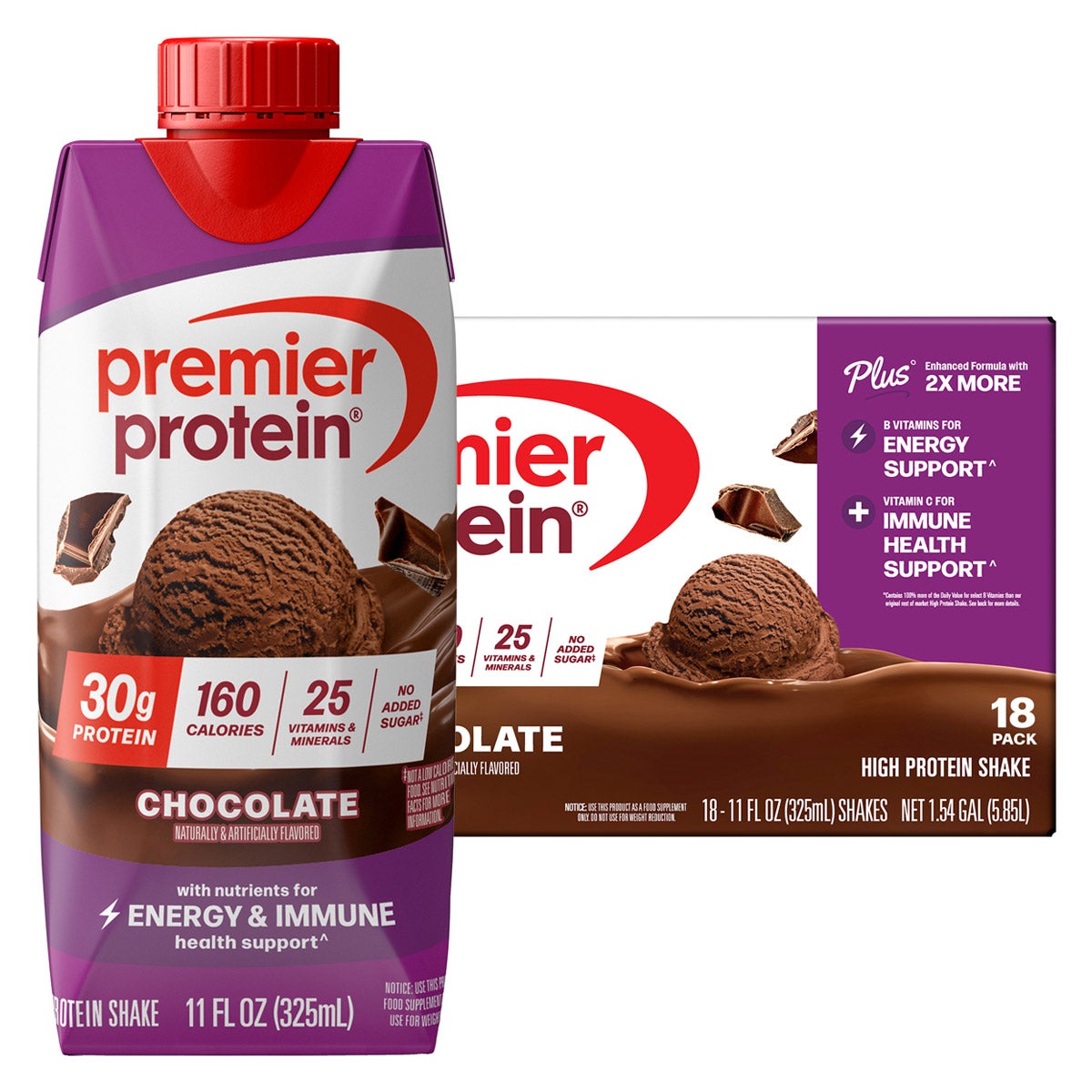 PREMIER PROTEIN SHAKE CHOCOLATE 11 FL OZ/18 PK - Image 1