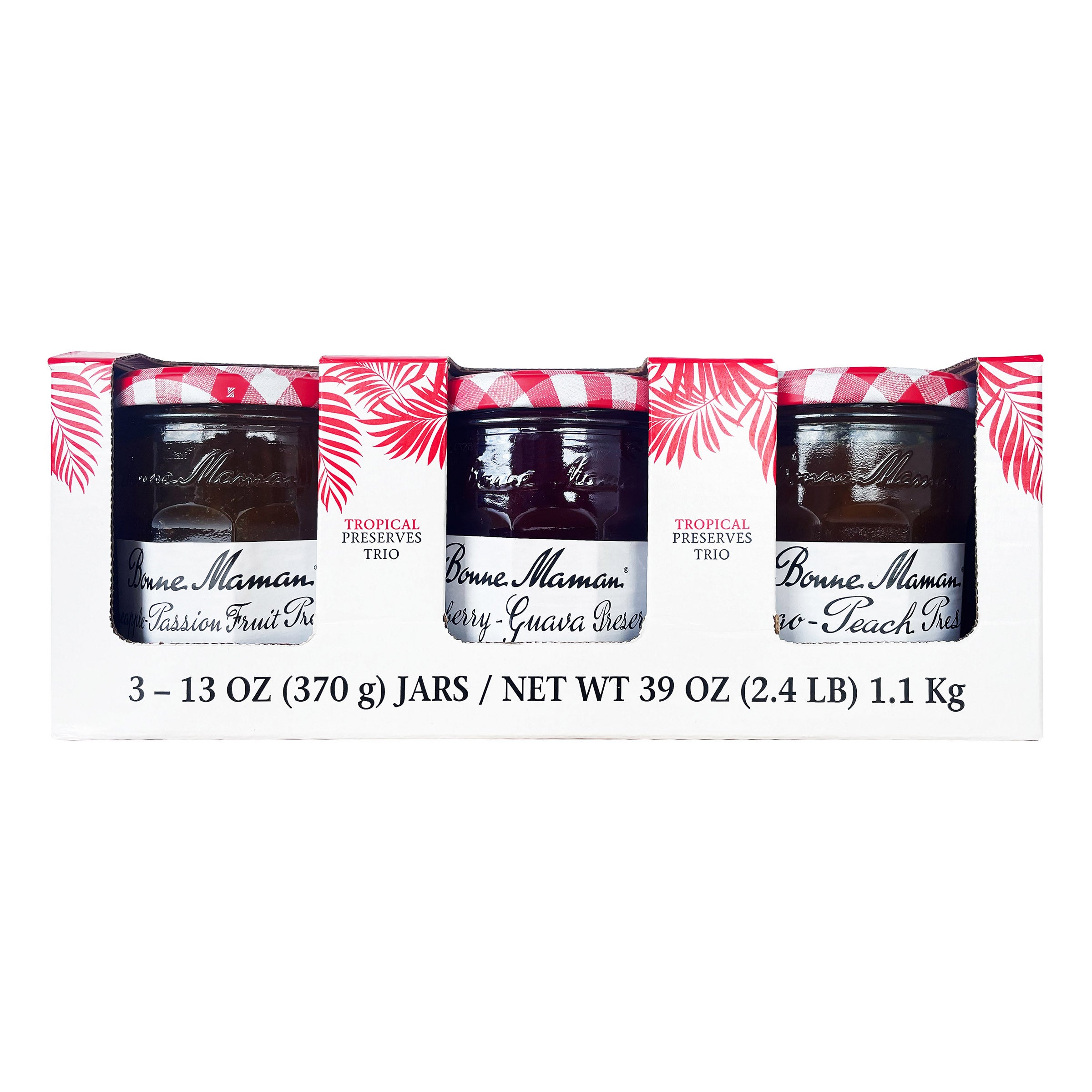 BONNE MAMAN TROPICAL PRESERVE TRIO 3 PACK 13 OUNCES EACH