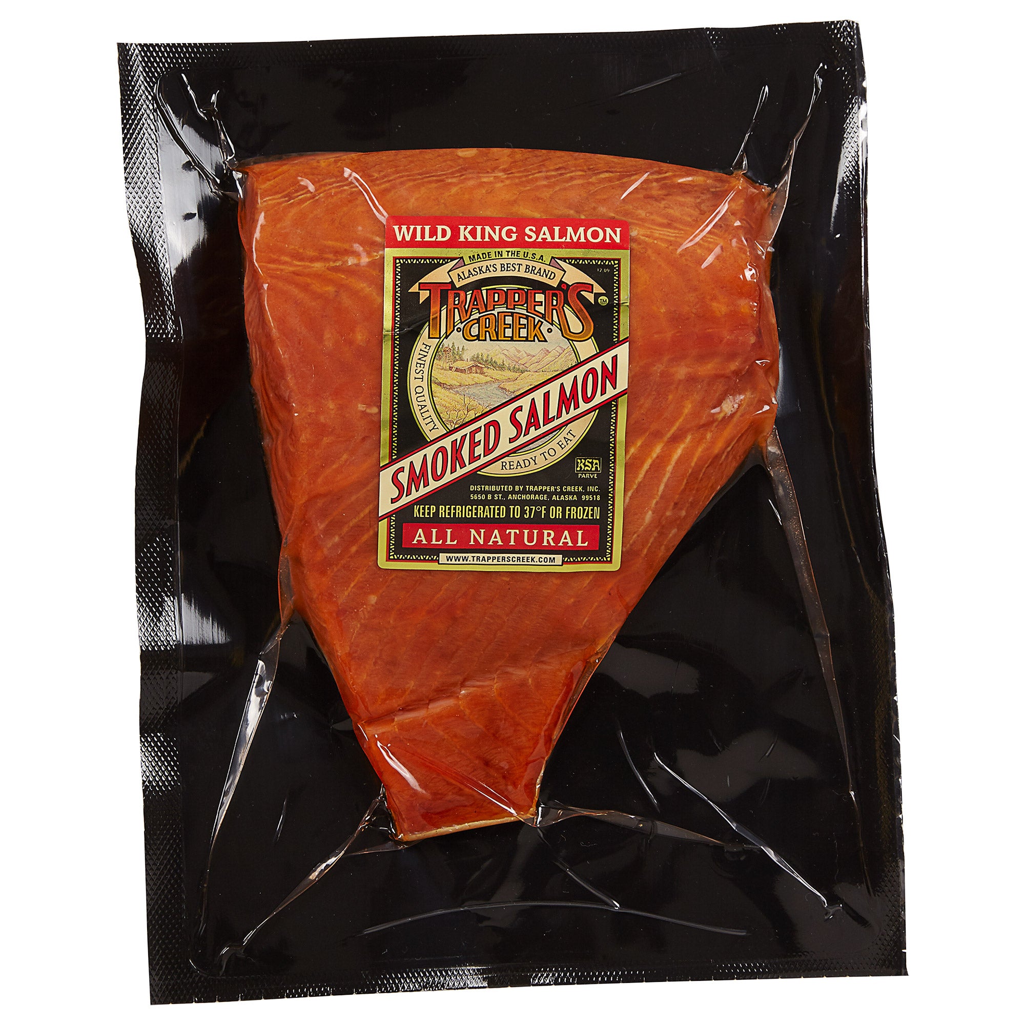 TRAPPERS ALL NATURAL SMOKED KING SALMON PRICE PER POUND