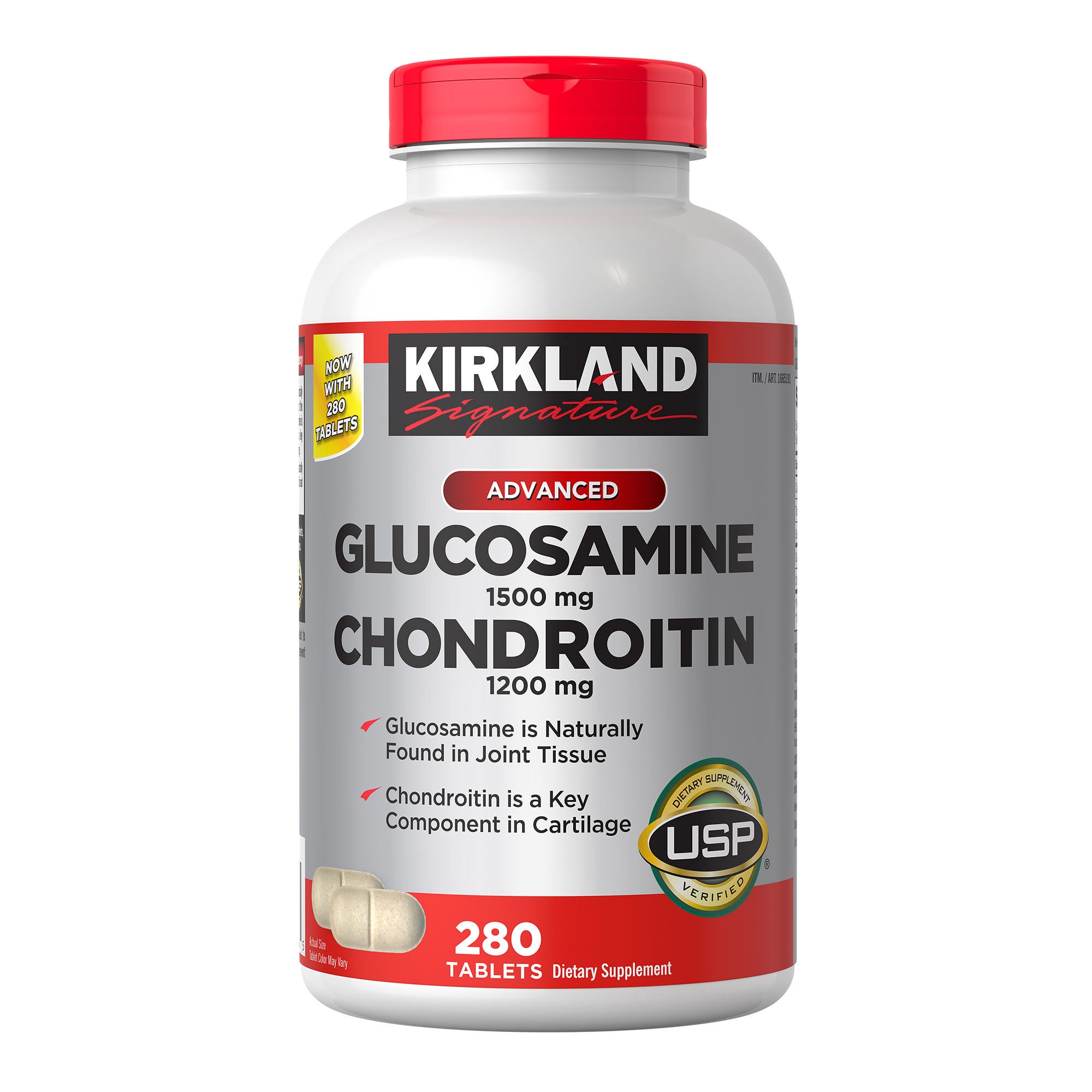 KIRKLAND SIGNATURE GLUCOSAMINE 1500 CHONDROITIN 1200 280CT - Image 1