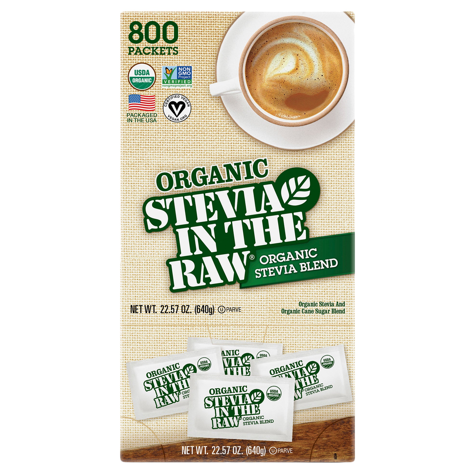 ORGANIC STEVIA IN THE RAW 800 CT - Image 1