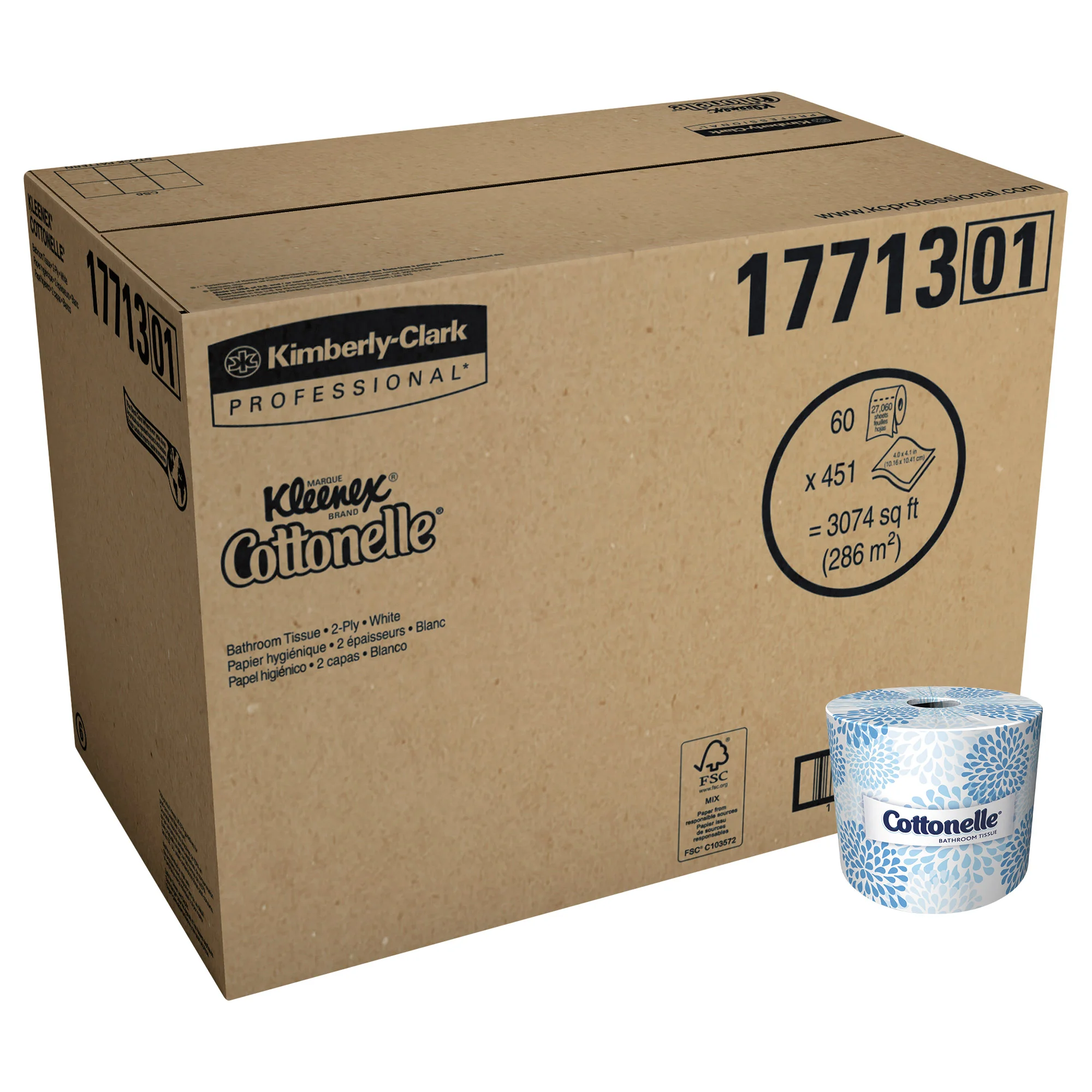 COTTONELLE BATH TISSUE 60ROLLS KCC17713 - Image 1