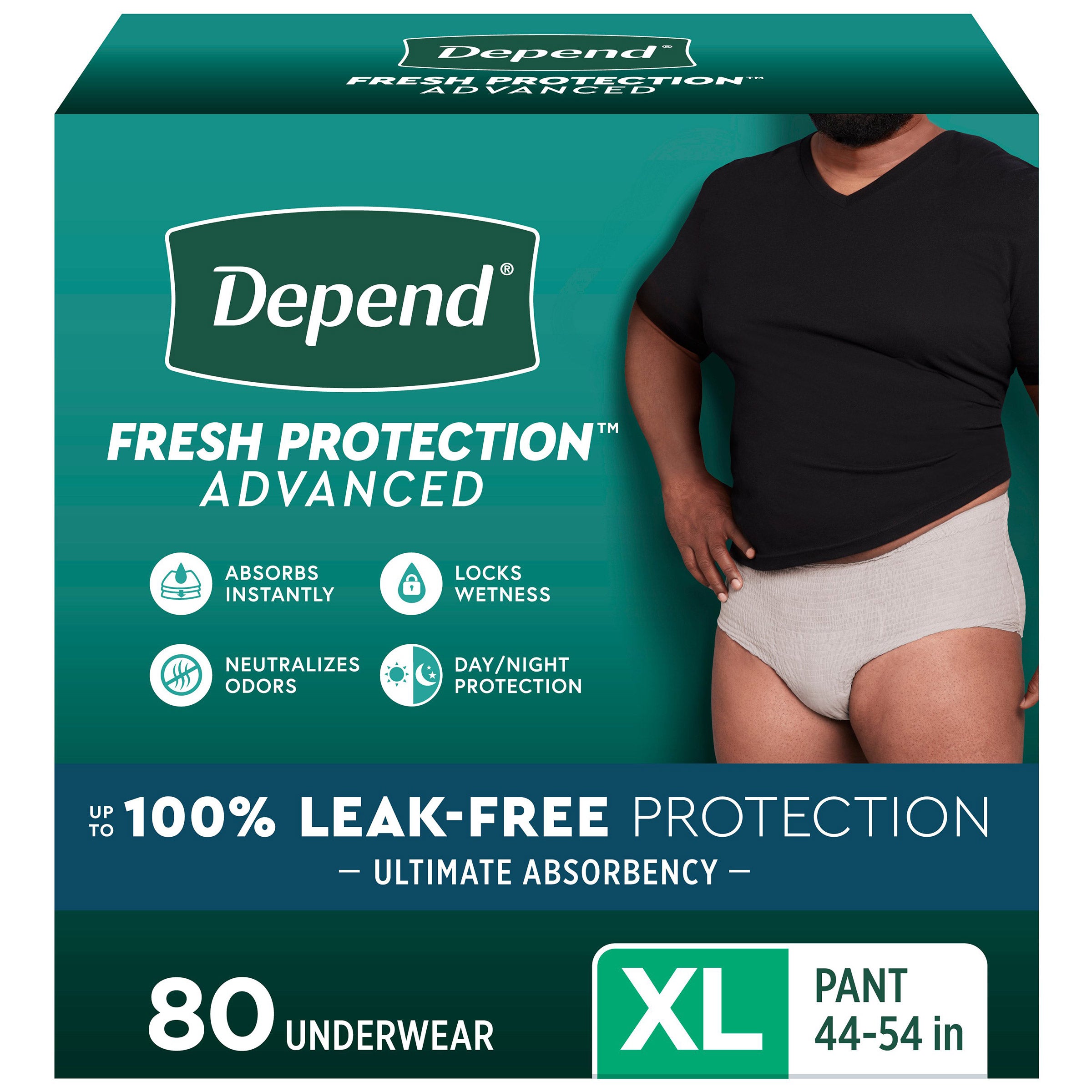 DEPEND ULTIMATE UNDERWEAR MENS X-LARGE 80 CT - Image 1