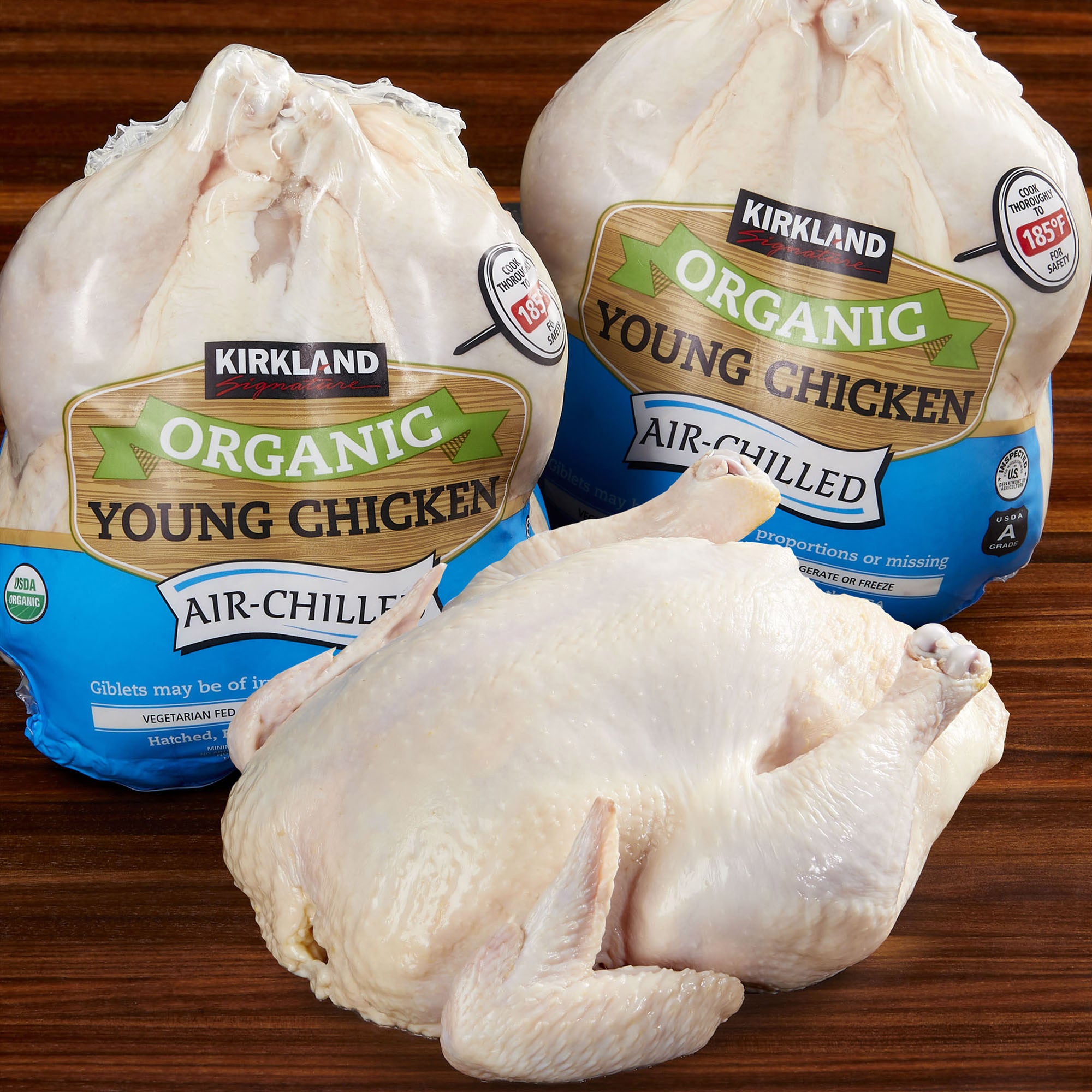 FRESH ORGANIC CHICKEN WHOLE BAGGED FRYERS PER LB