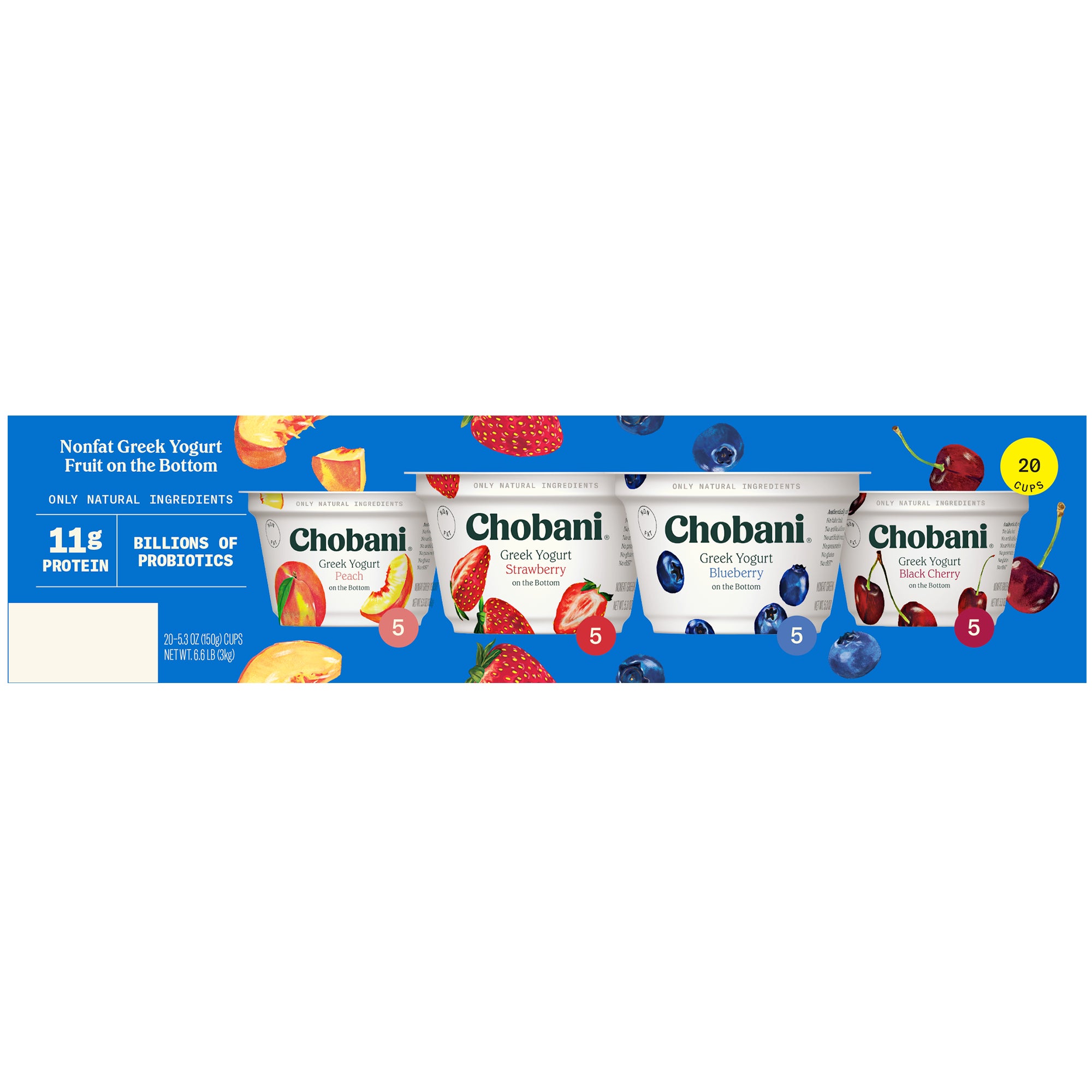 CHOBANI GREEK YOGURT VARIETY 20 COUNT 5.3 OUNCES EA - Image 1
