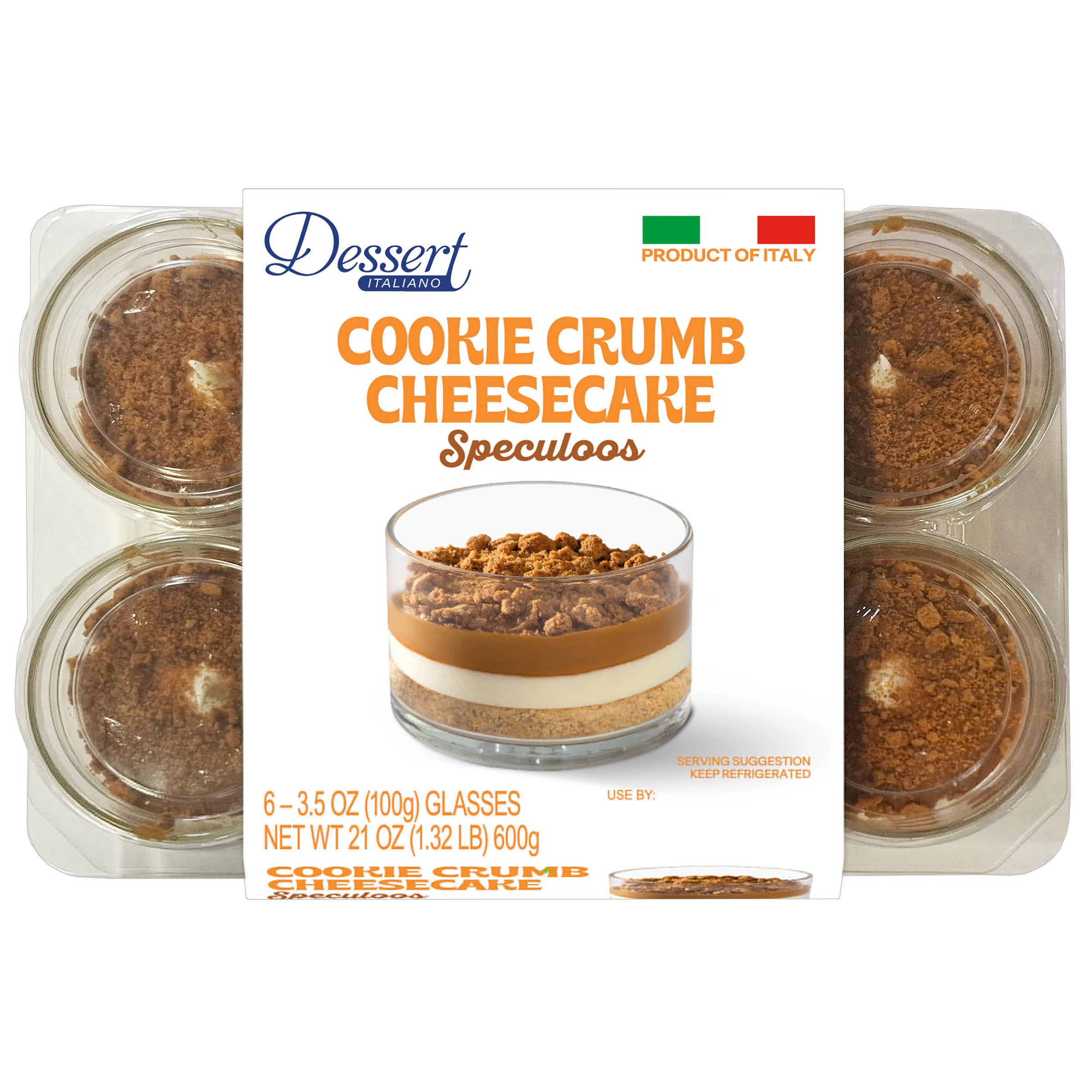 DESESRT ITALIANO SPECULOOS CHEESECAKE 6 COUNT 3.5 OUNCES EA