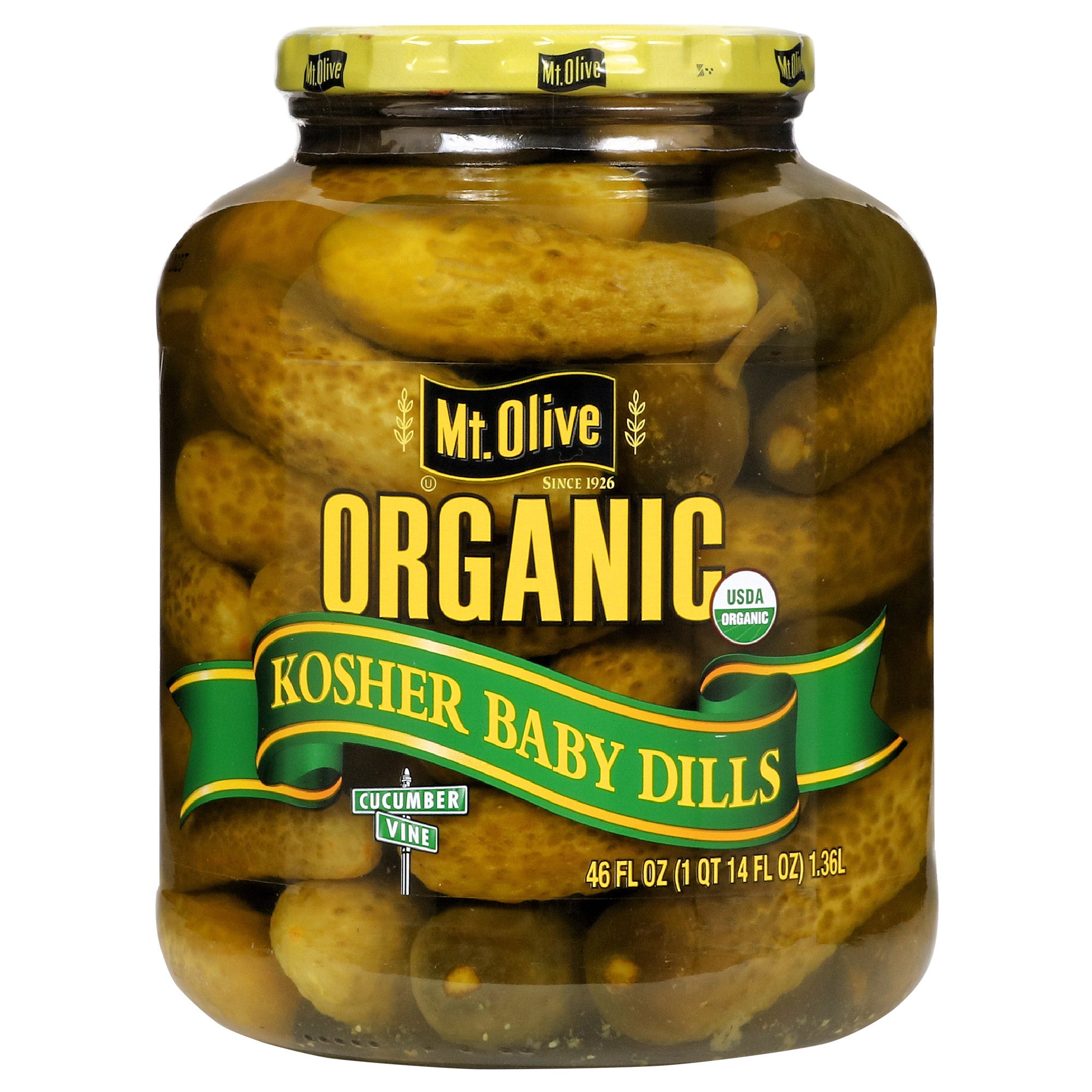 MT. OLIVE ORGANIC KOSHER BABY DILLS 46 OZ