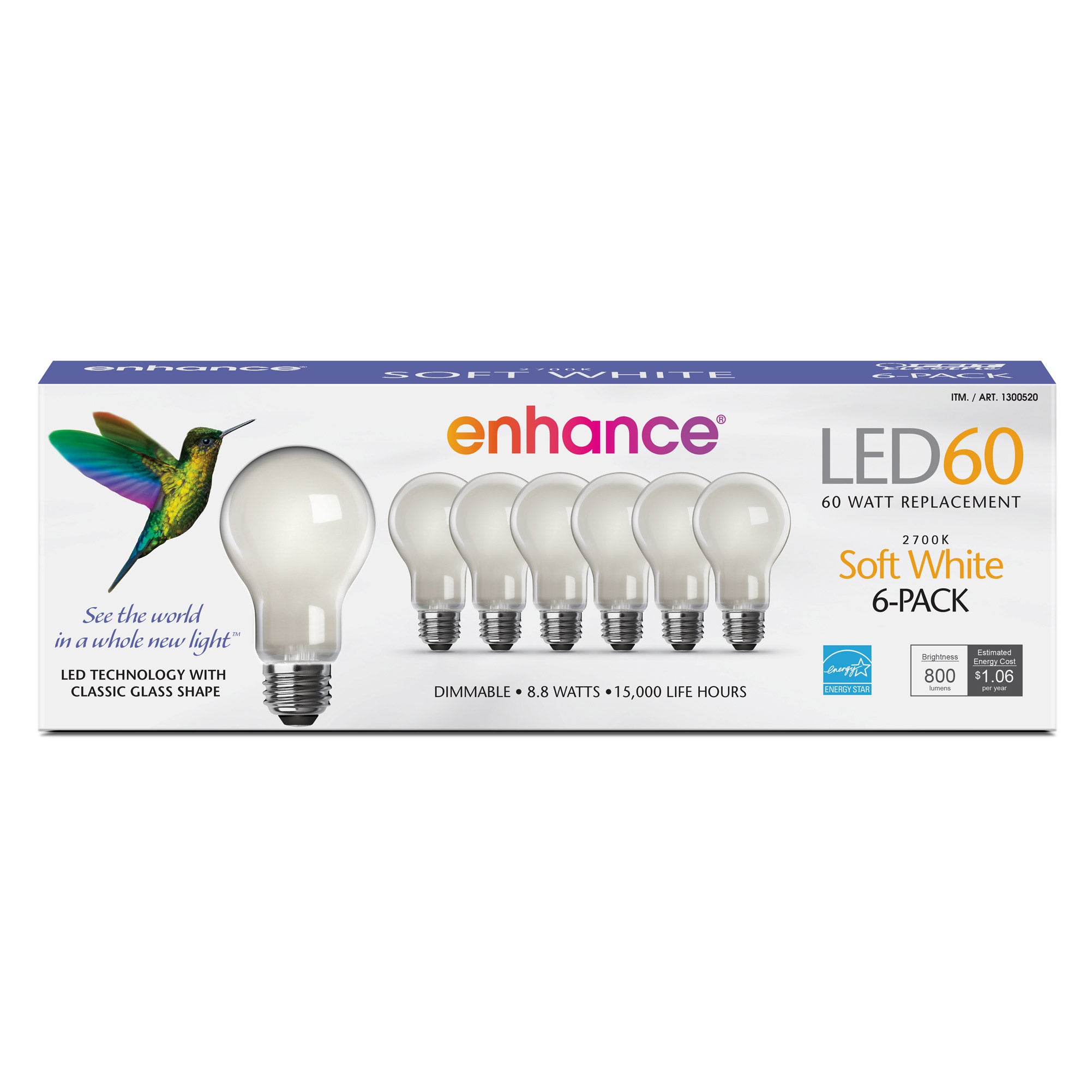 FEIT ELECTRIC LED 60W REPLACEMENT 6 PACK SOFT WHITE
