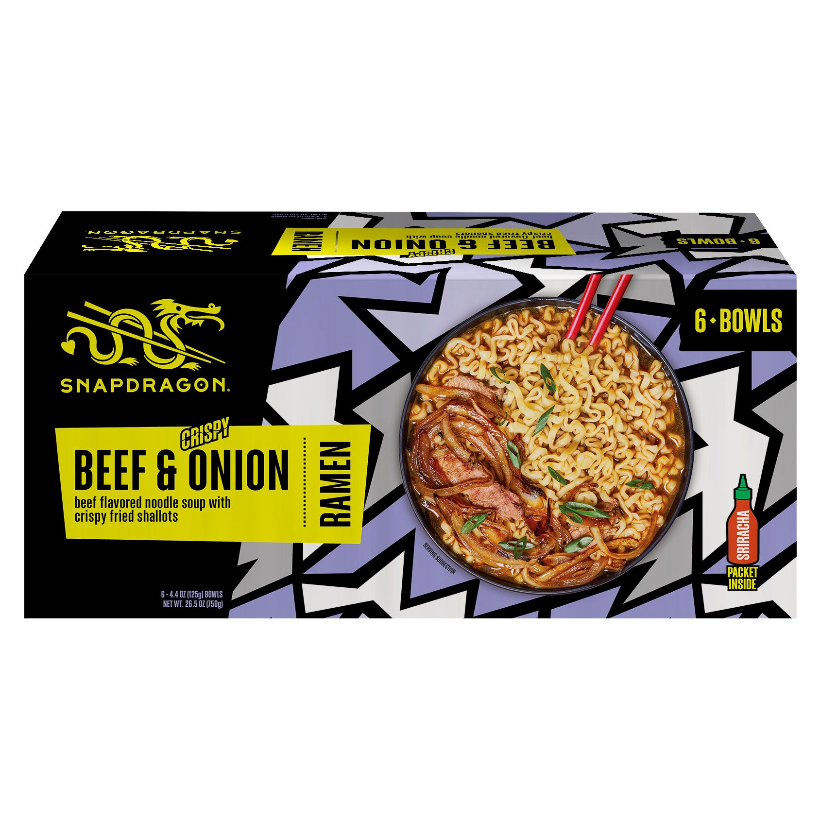 SNAPDRAGON BEEF & CRISPY ONION NOODLES 6/4.4 OZ