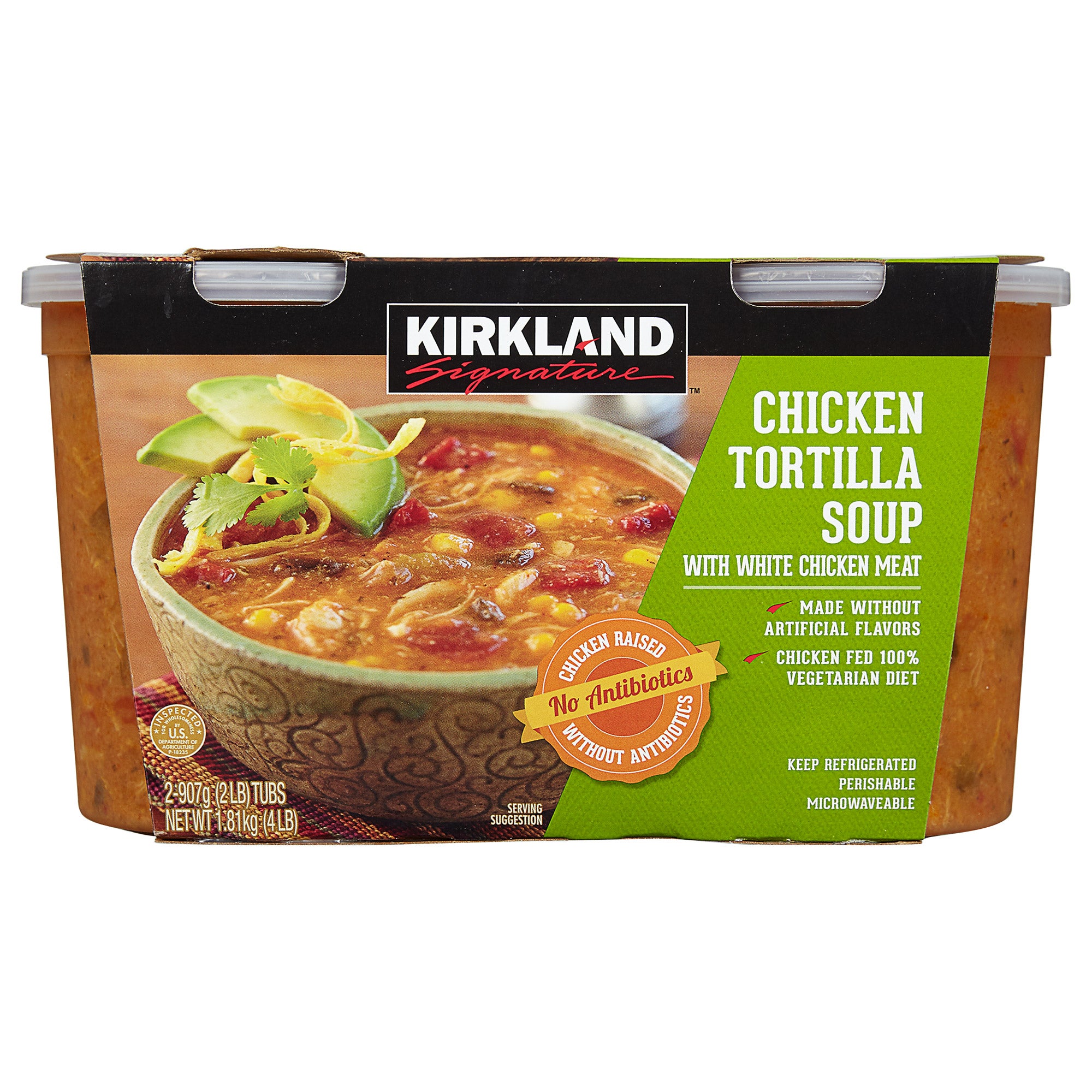 KIRKLAND SIGNATURE CHICKEN TORTILLA SOUP 2 PACK 32 OUNCES EACH