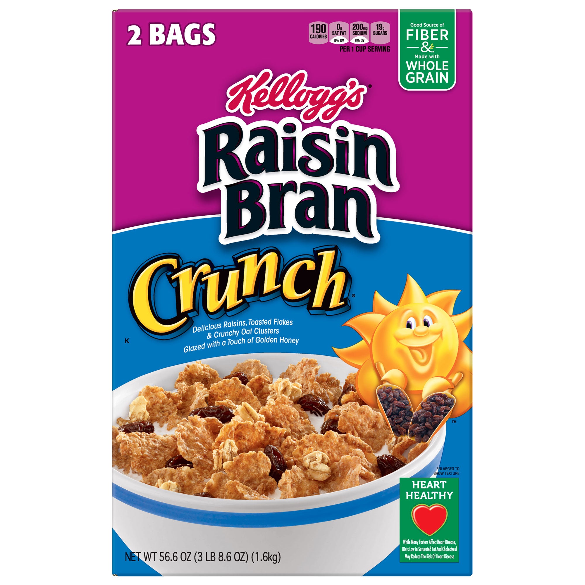 KELLOGG'S RAISIN BRAN CRUNCH 56.6 OZ (3.54 LBS)