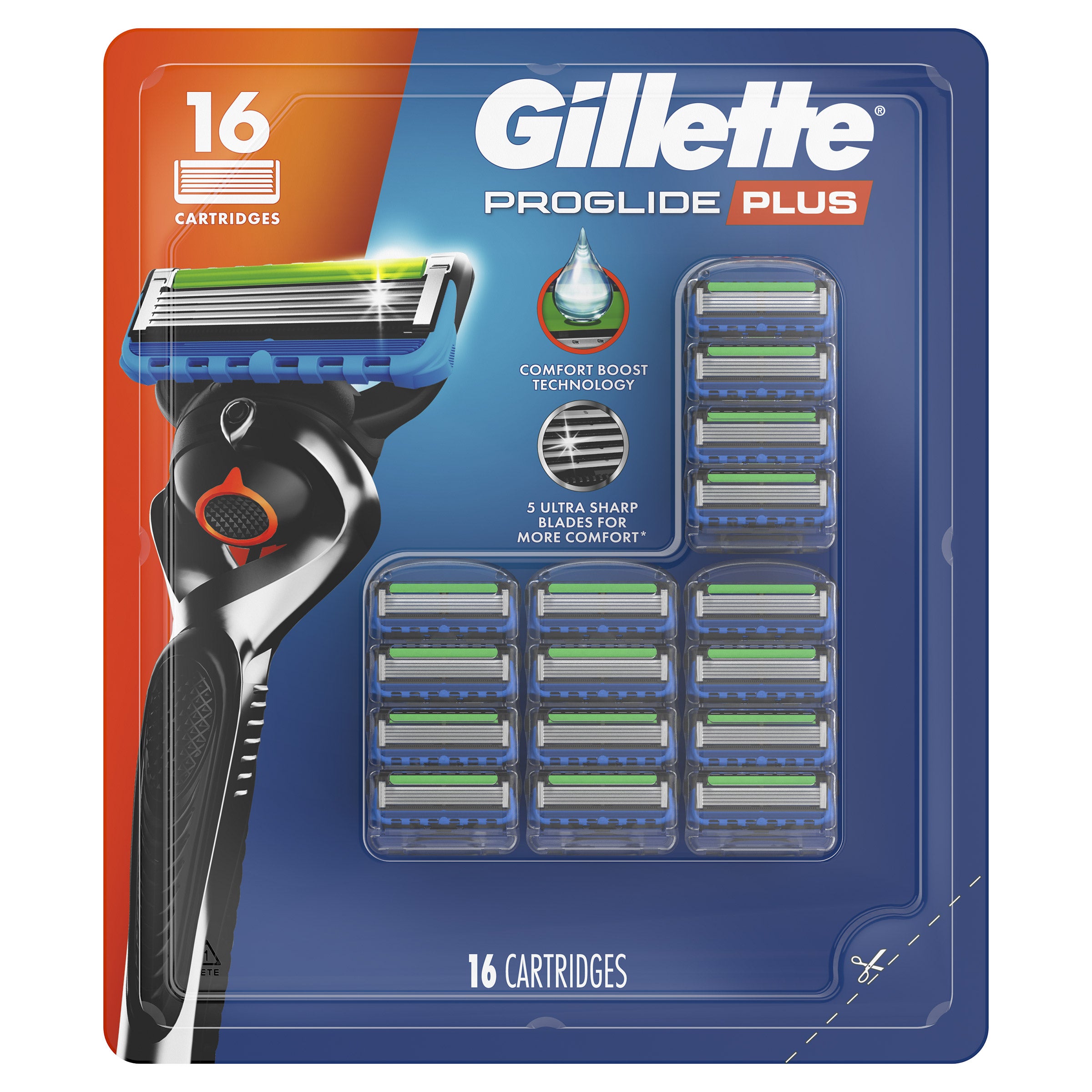 GILLETTE PROGLIDE PLUS CARTRIDGES 16 CT - Image 1