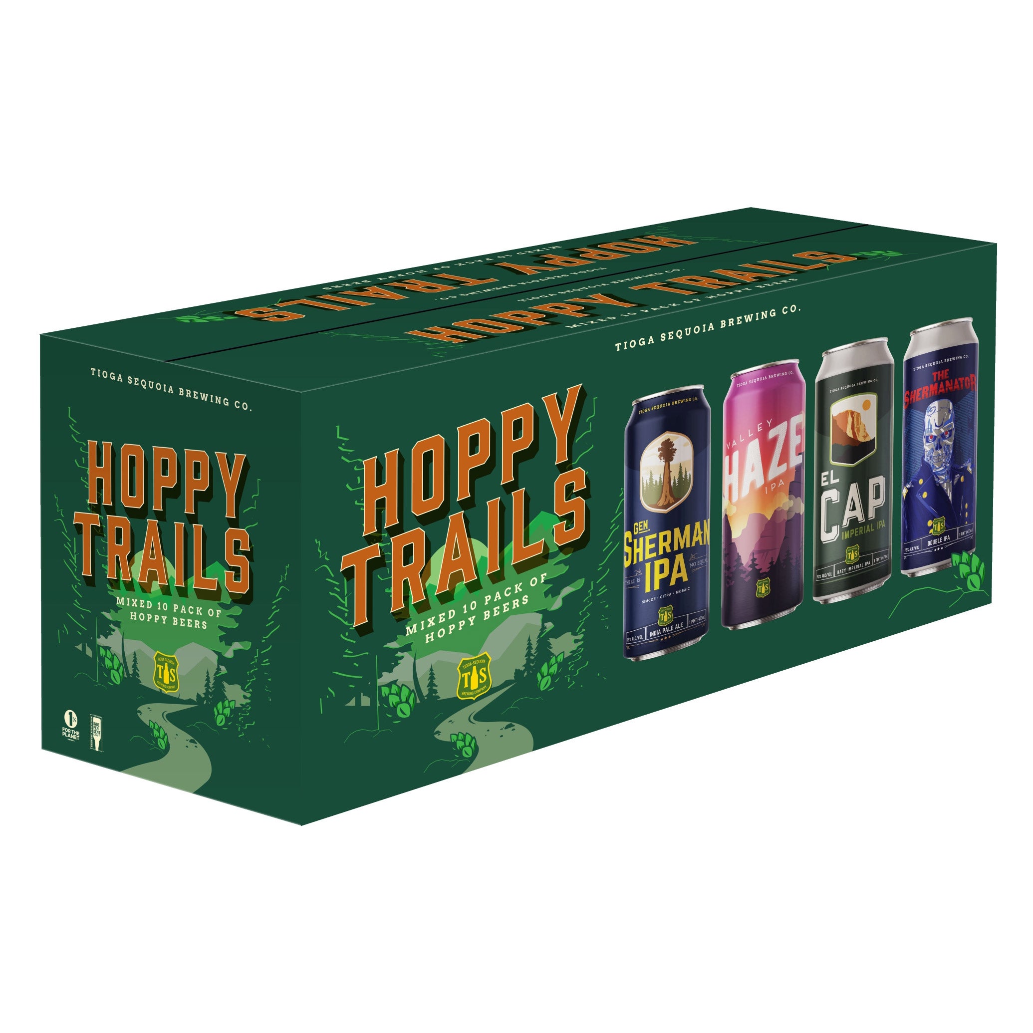 TIOGA-SEQUOIA BREWING HOPPY TRAILS MIXED 10/16 OZ CAN