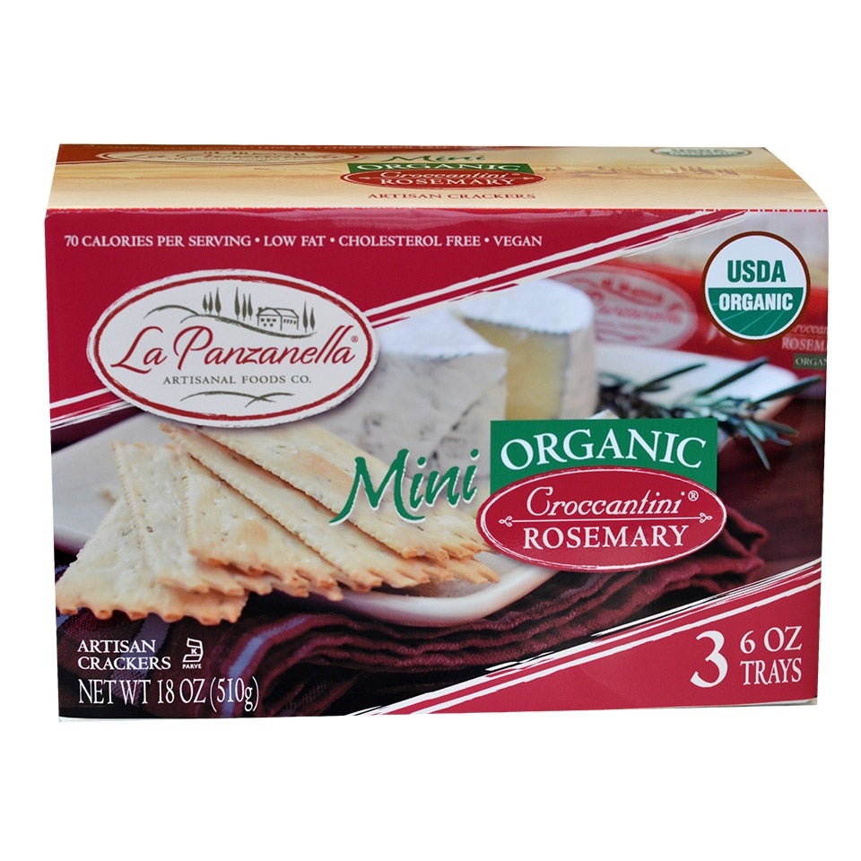 LA PANZANELLA ORGANIC ROSEMARY CROCCANTINI 3/6 OZ - Image 1