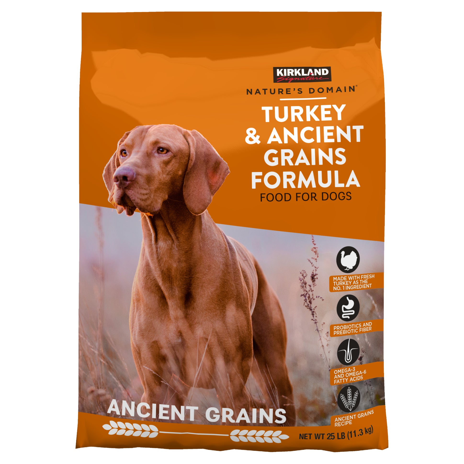 KS NATURE'S DOMAIN TURKEY & ANCIENT GRAIN DOG FOOD 25 LB - Image 1