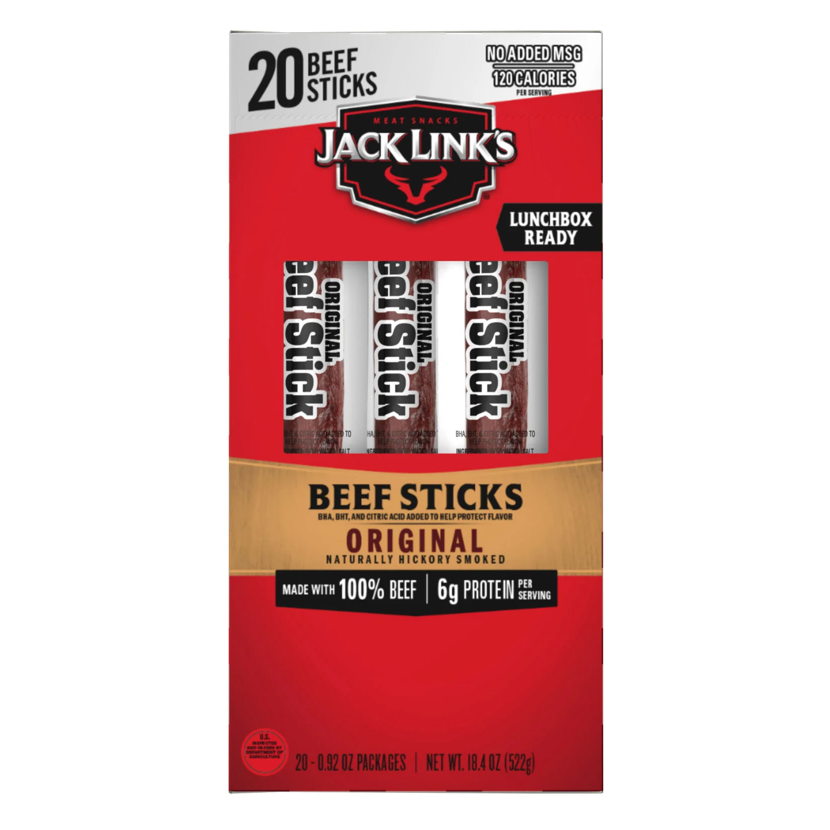 JACK LINK'S ORIGINAL BEEF STICKS 20 CT/0.92 OZ - Image 1