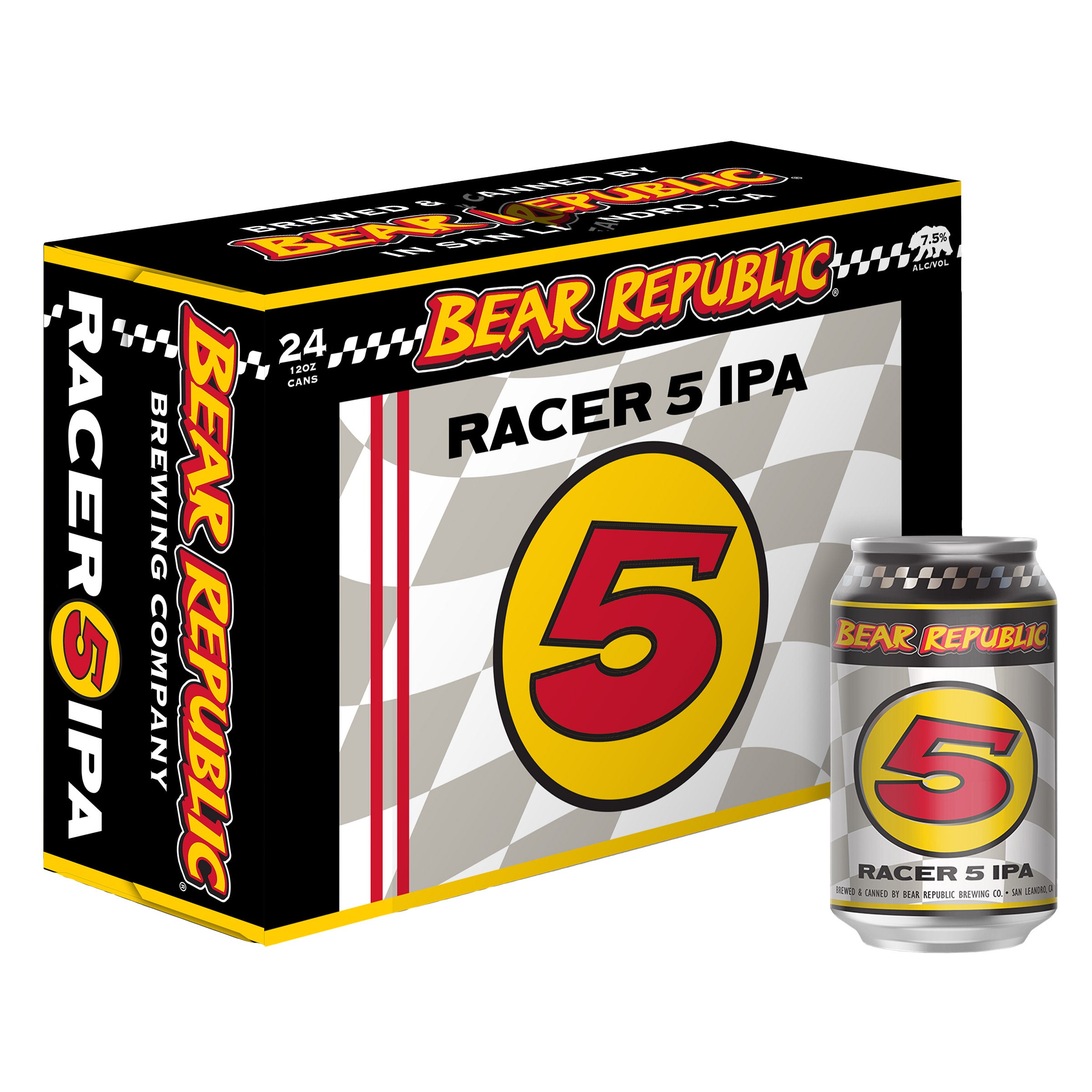BEAR REPUBLIC BREWING RACER 5 IPA 24/12OZ CANS